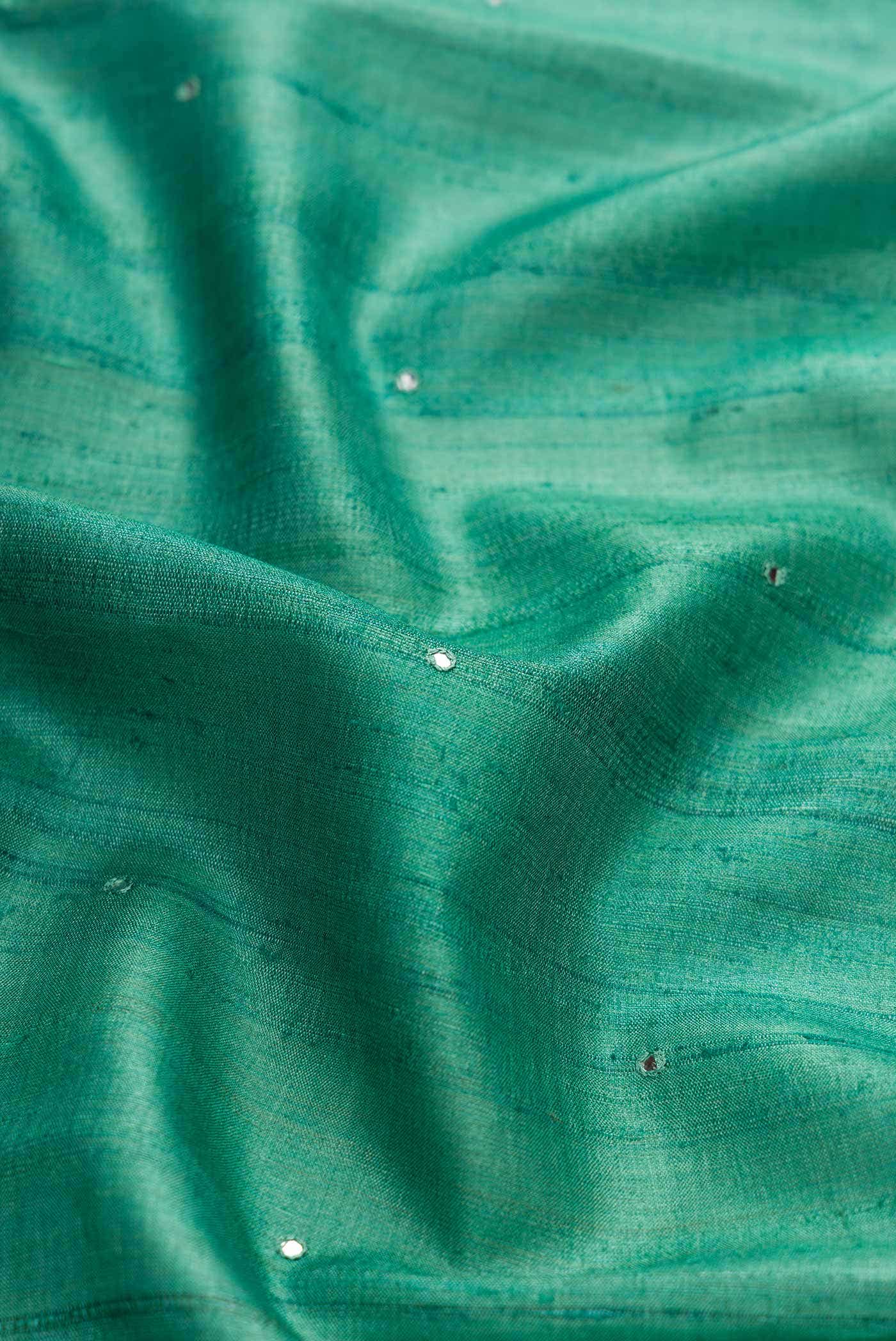 Green Dual Tone Tussar Silk Saree