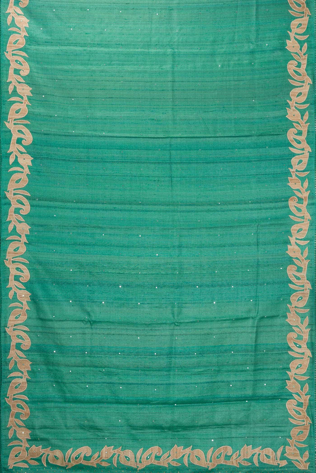 Green Dual Tone Tussar Silk Saree