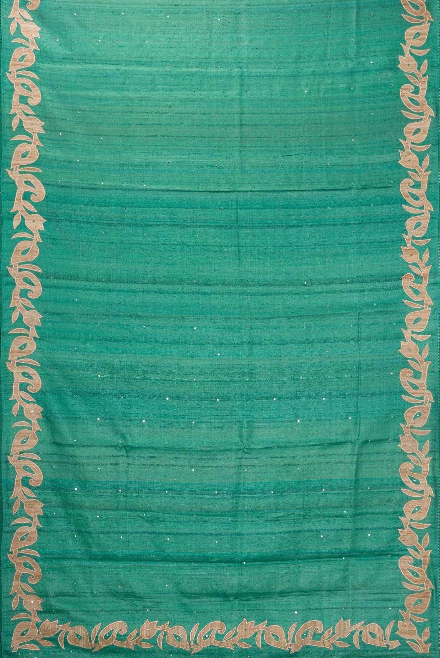 Green Dual Tone Tussar Silk Saree