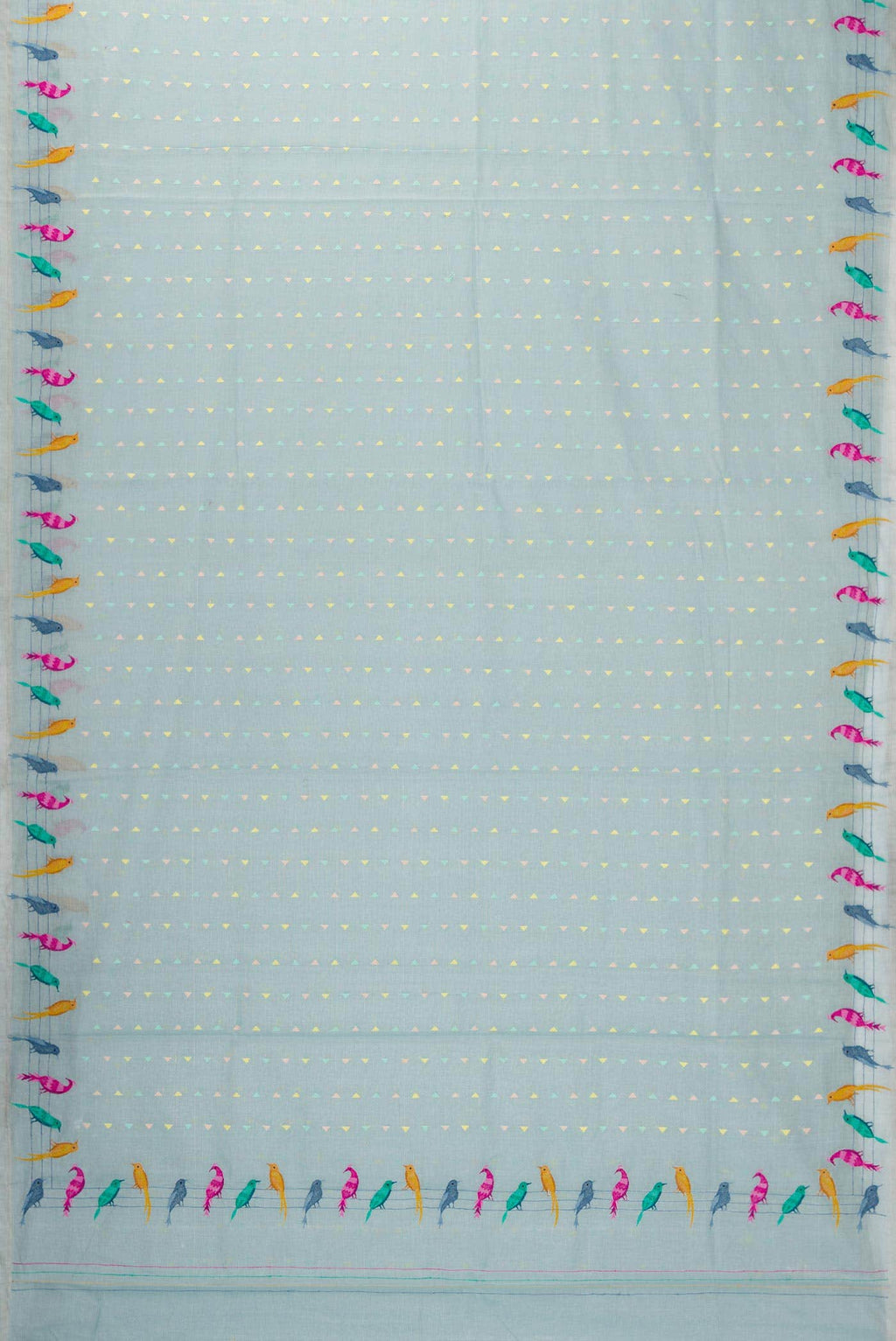 Light Blue Dual Tone Chanderi Tissue Silk Saree
