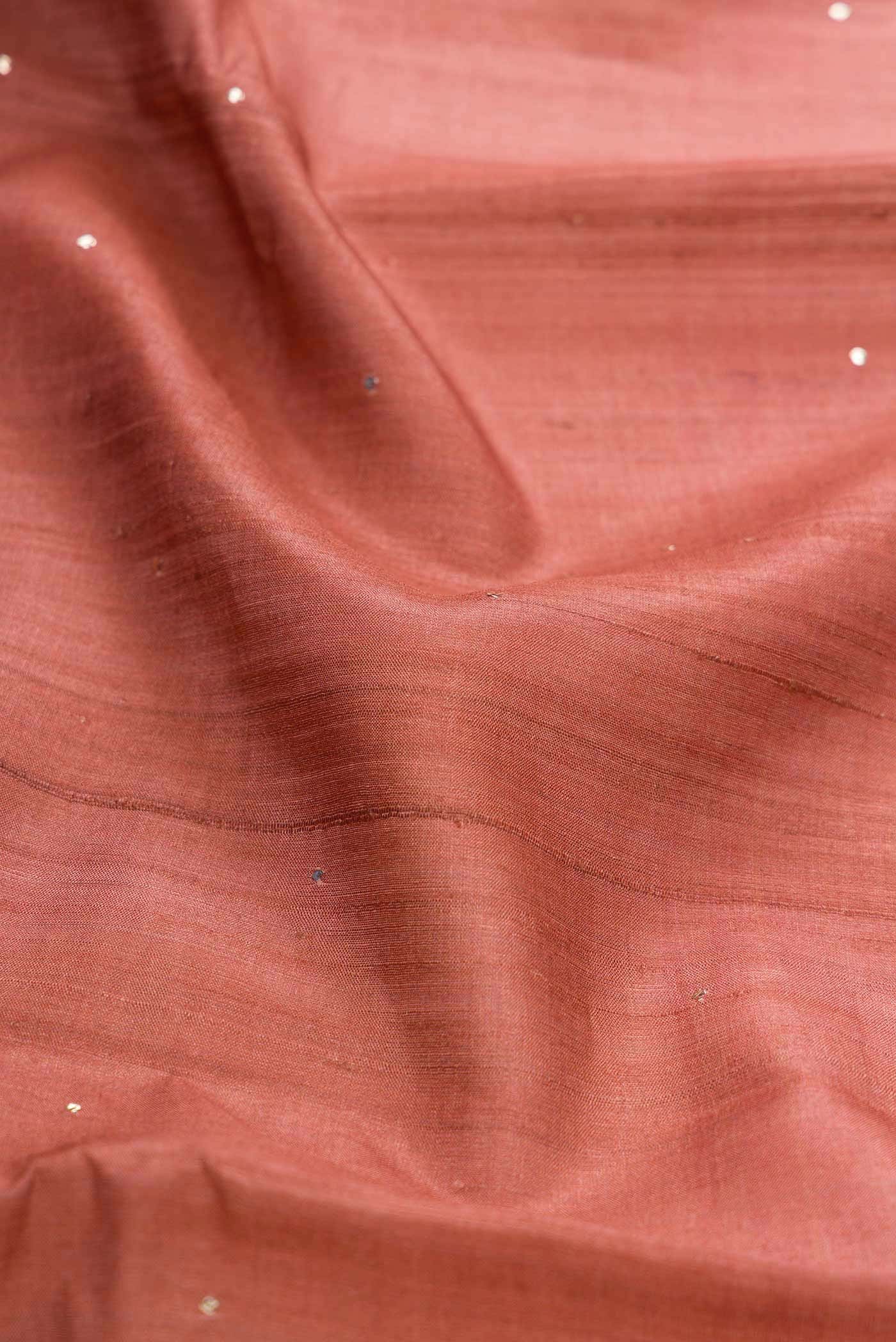 Rose Gold Dual Tone Tussar Silk Saree