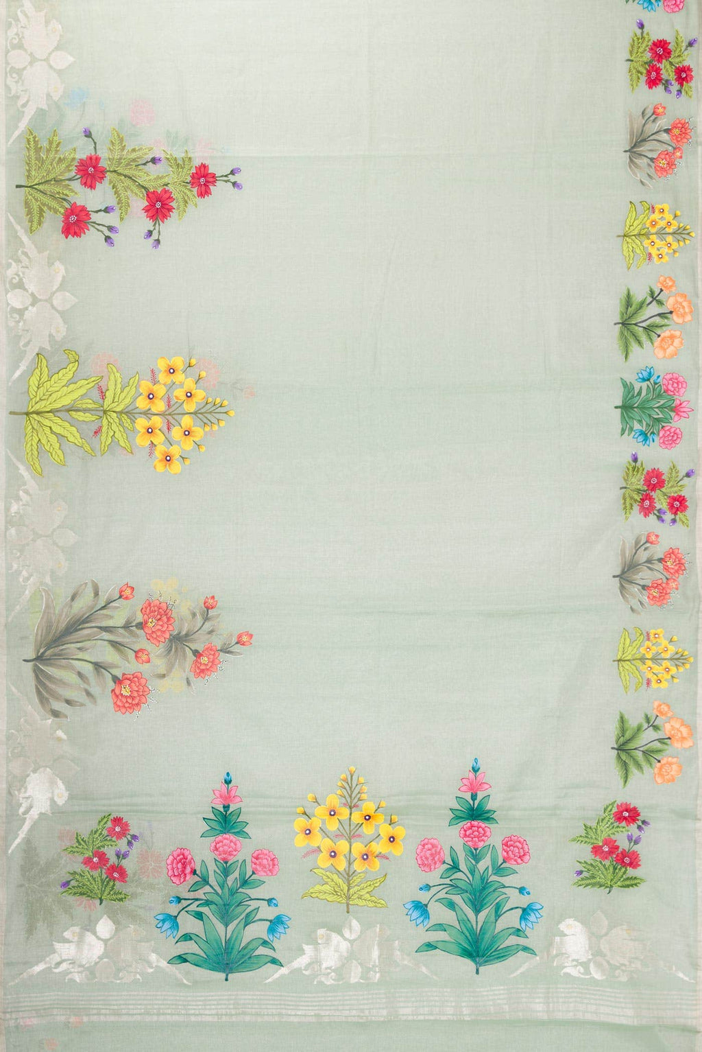 Davys Grey Dual Tone Kanchipuram Tissue Silk Saree