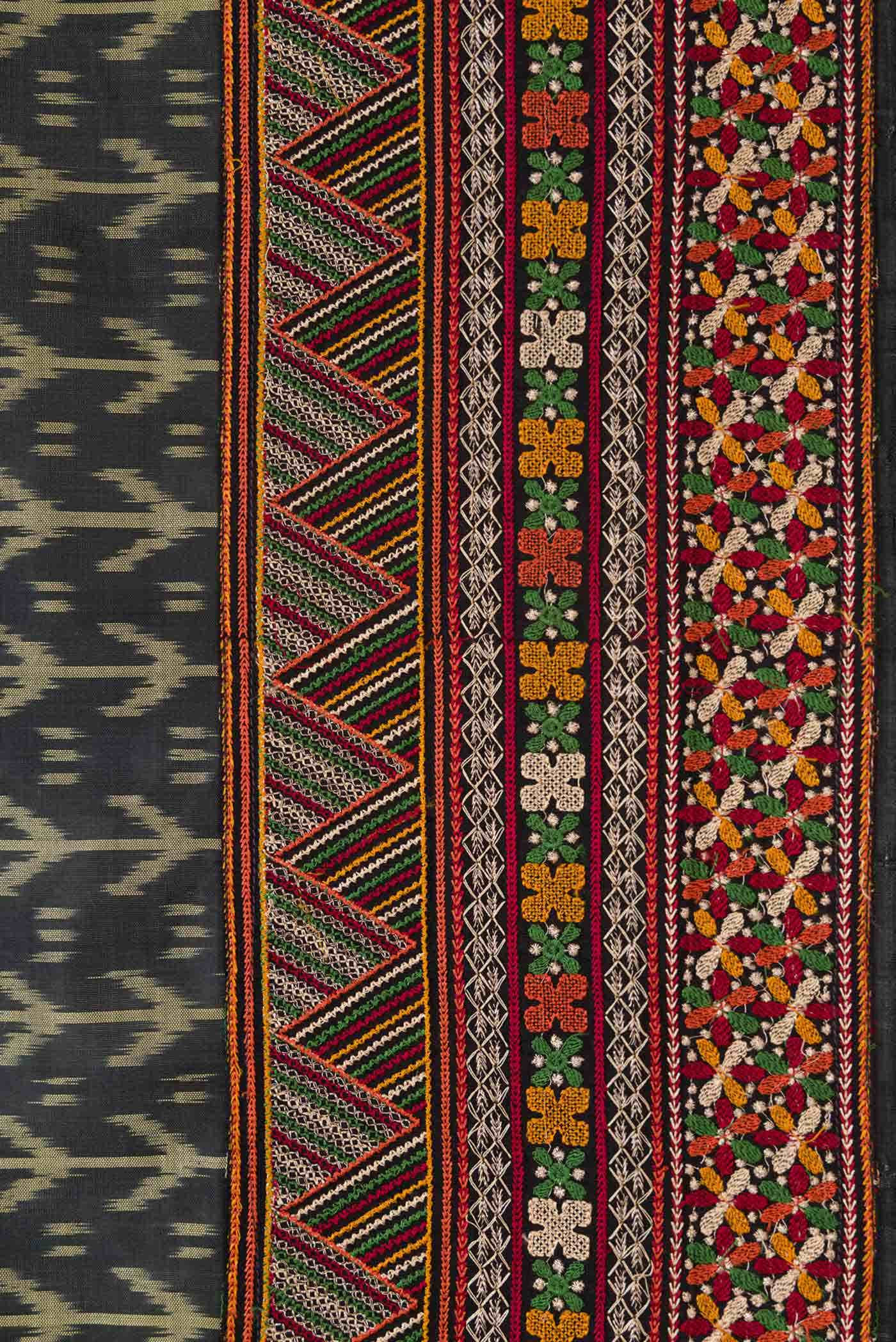Black Double Ikat Saree
