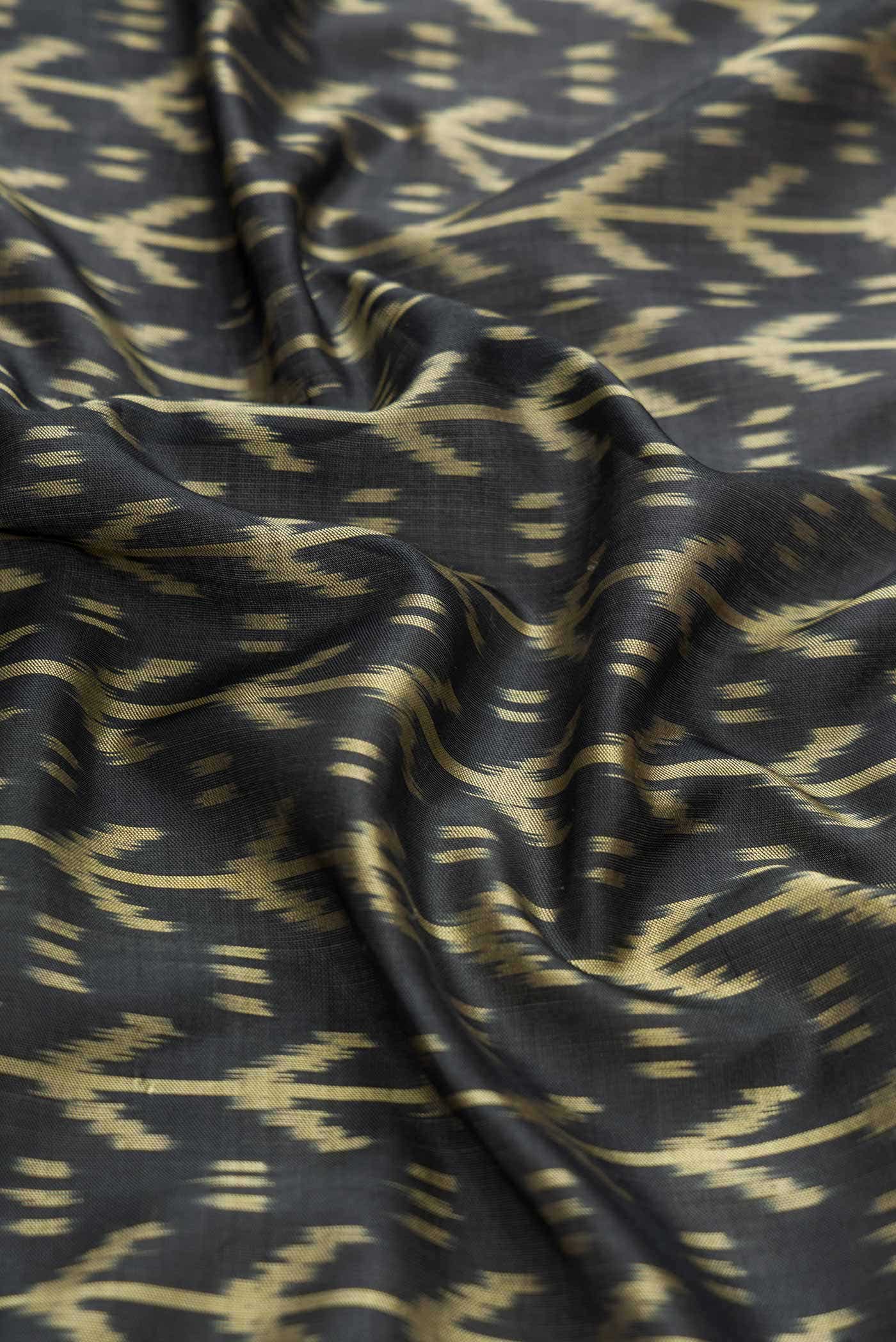 Black Double Ikat Saree