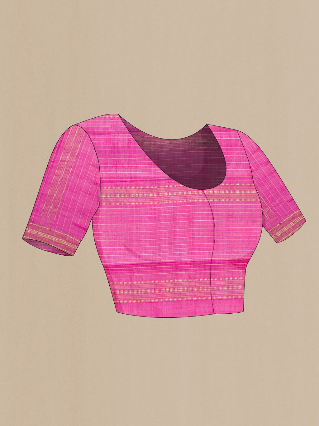 Pink Dual Tone Tussar Silk Saree