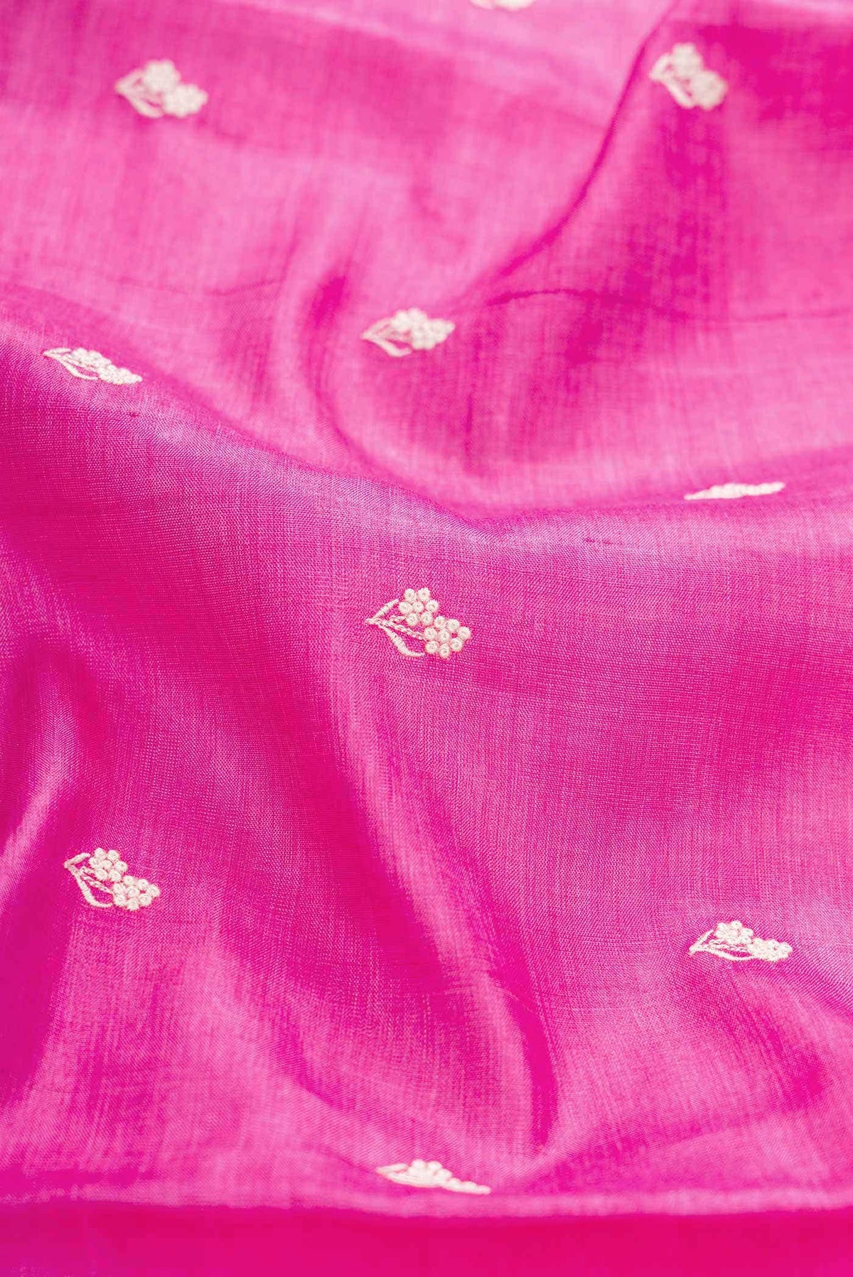Pink Dual Tone Tussar Silk Saree
