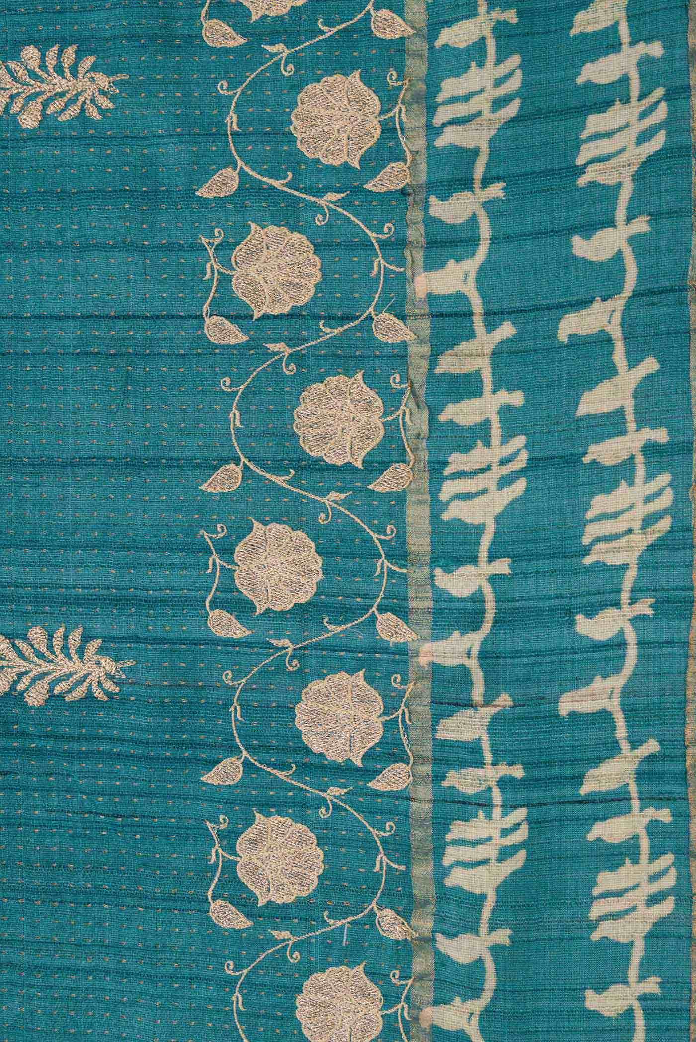 Maya Blue Dual Tone Tussar Silk Saree