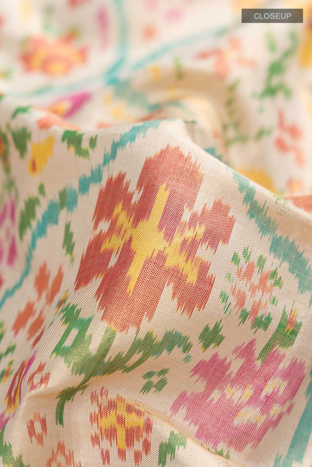 Beige Rajkot Patola Silk Saree