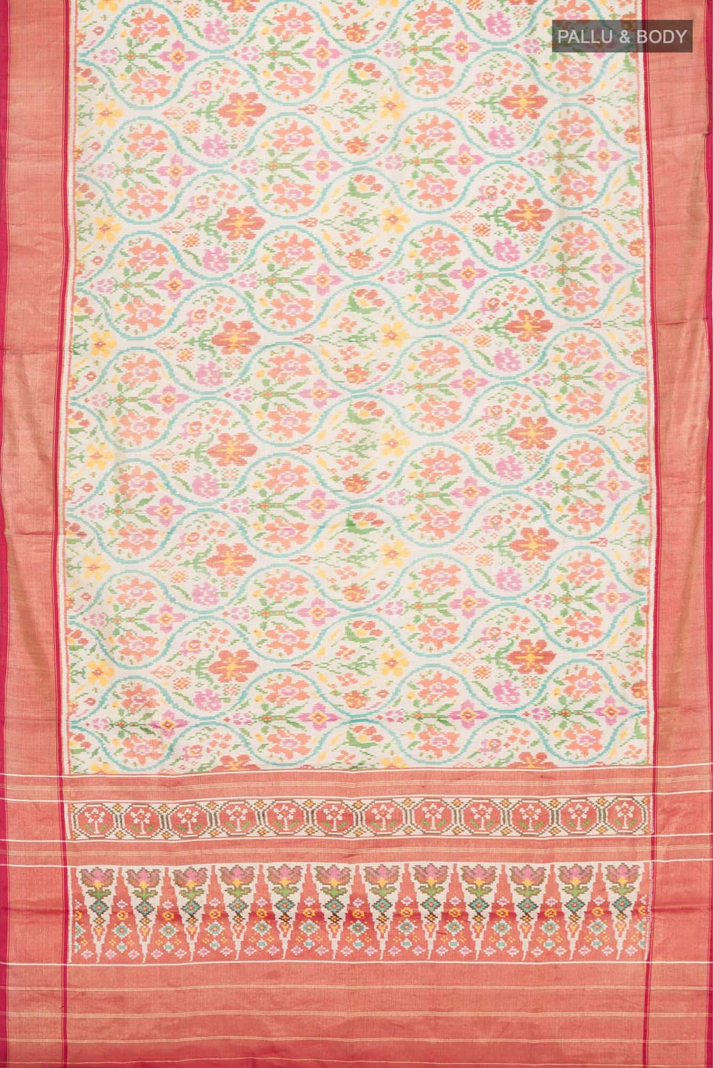Beige Rajkot Patola Silk Saree