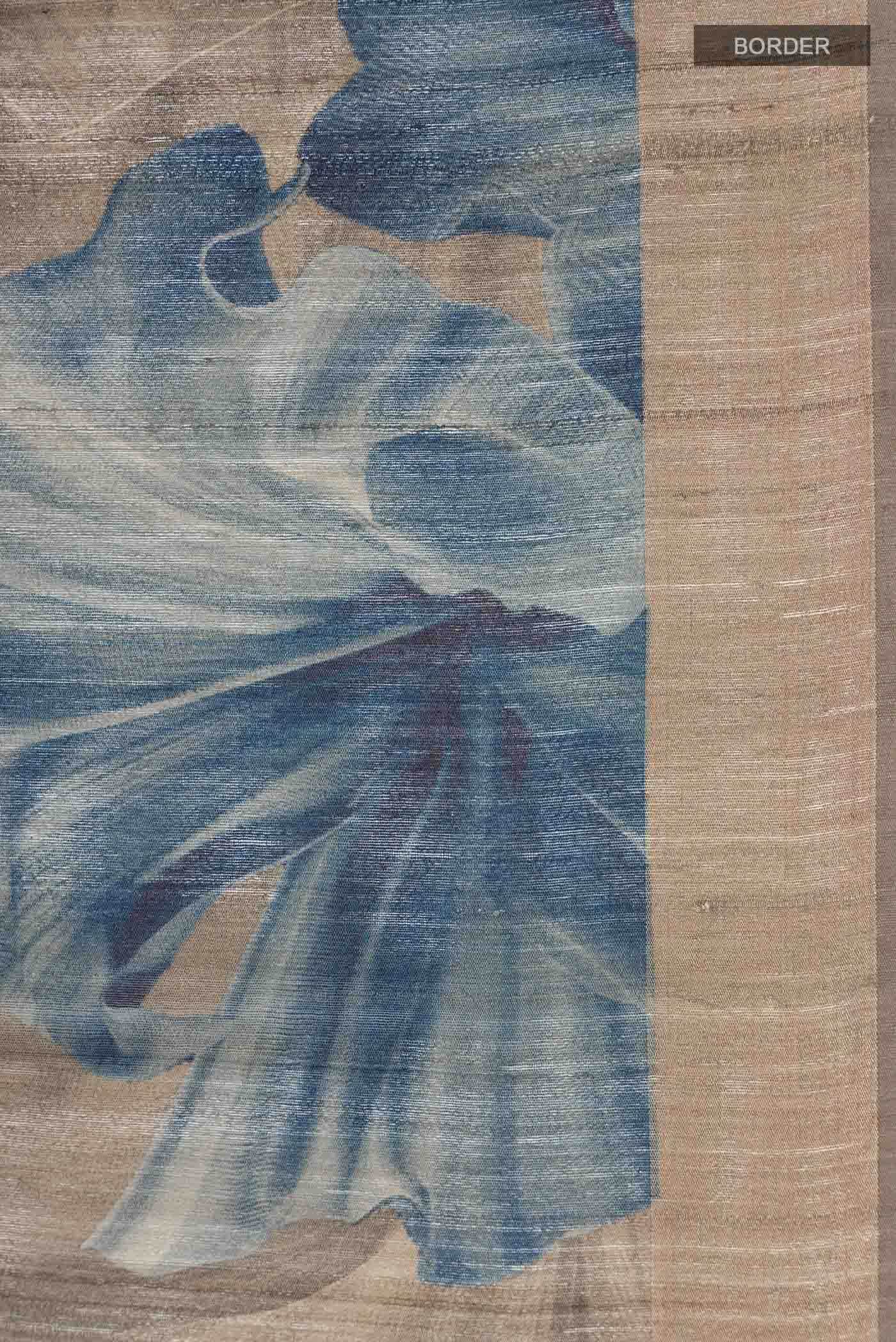 Brown Bhagalpuri Tussar Silk Saree