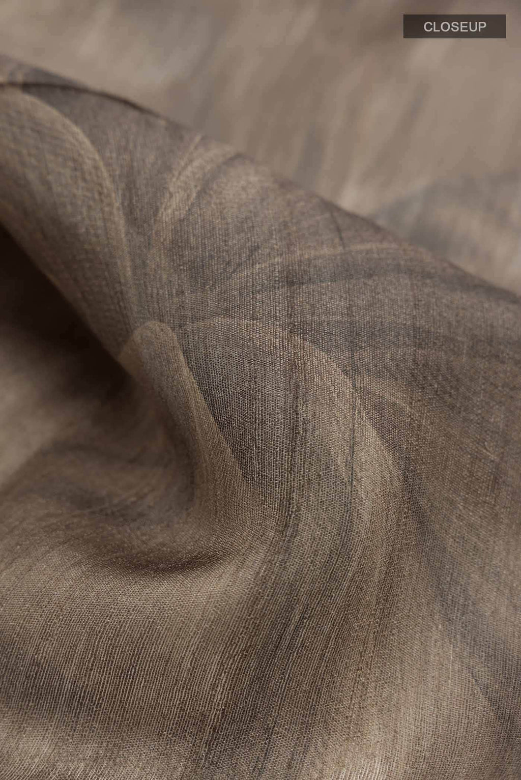 Brown Bhagalpuri Tussar Silk Saree