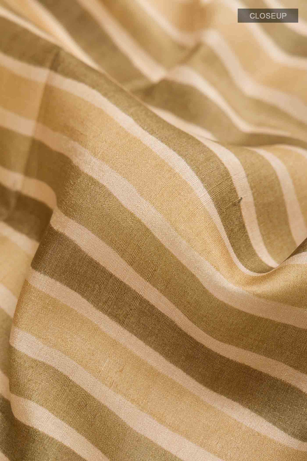 Beige Tussar Silk Saree