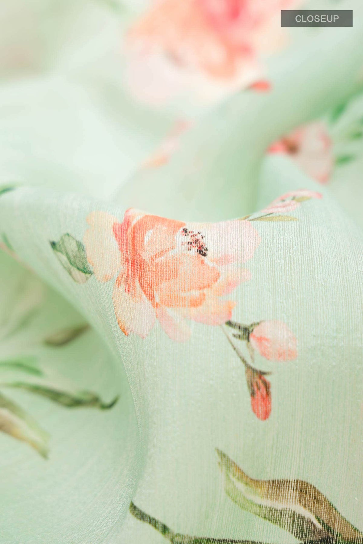 Light Green Tussar Silk Saree