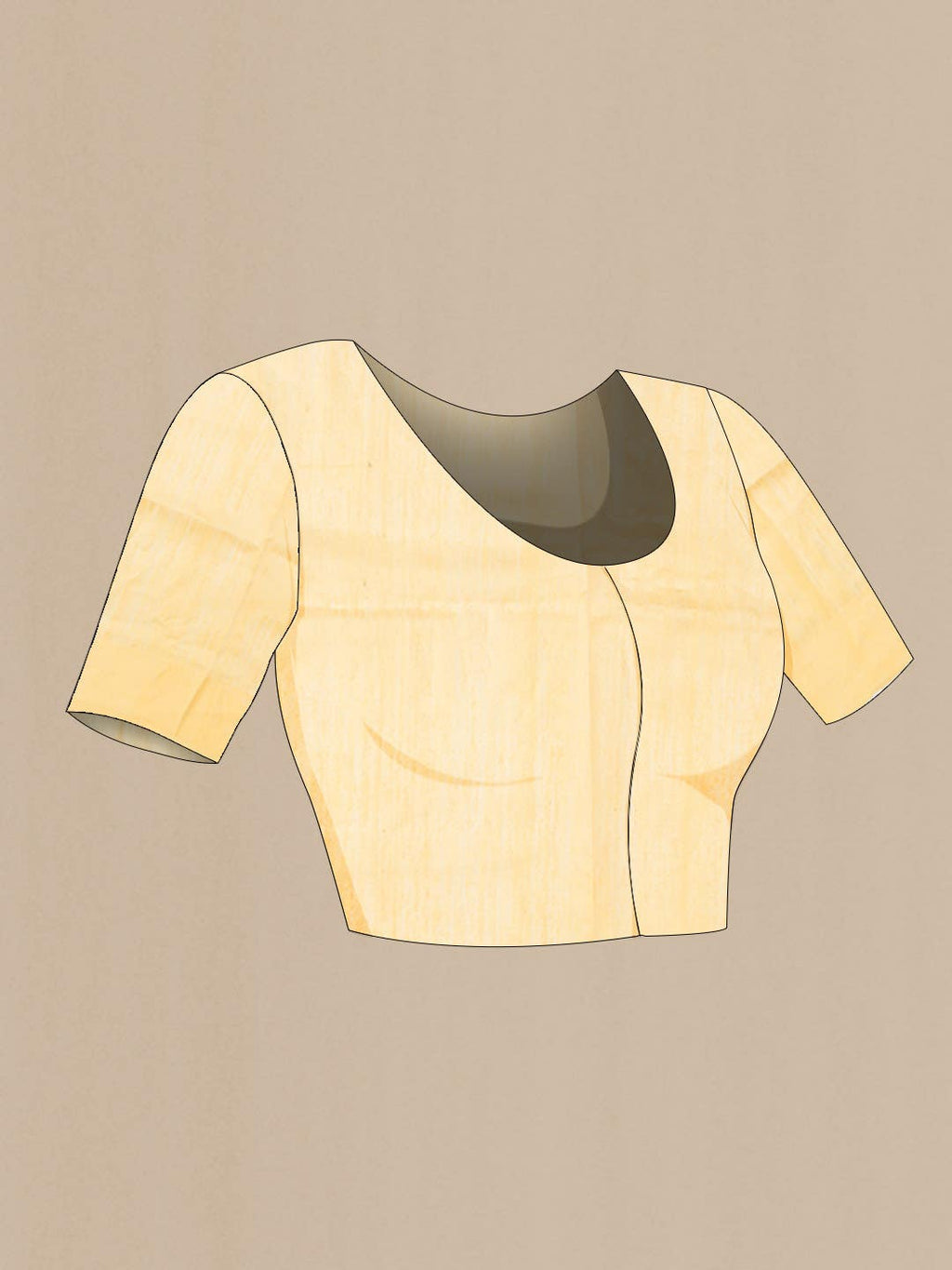 Cream Tussar Silk Saree