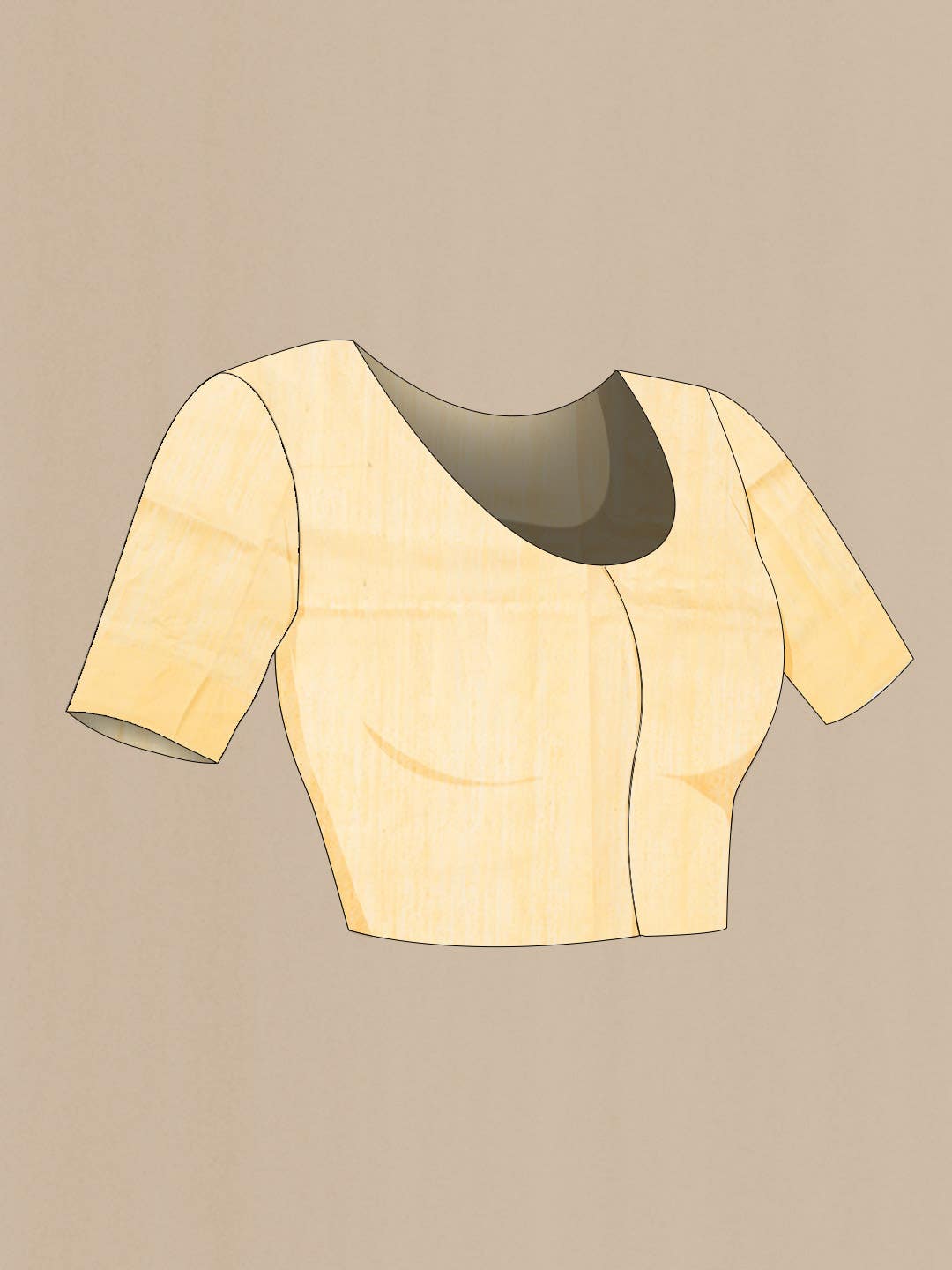 Cream Tussar Silk Saree