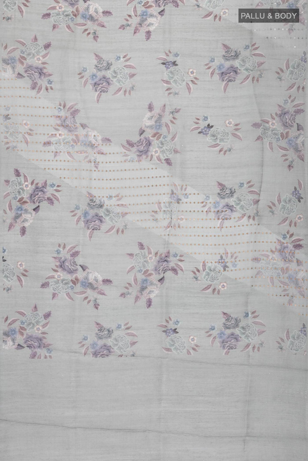 Grey Bhagalpuri Tussar Silk Saree