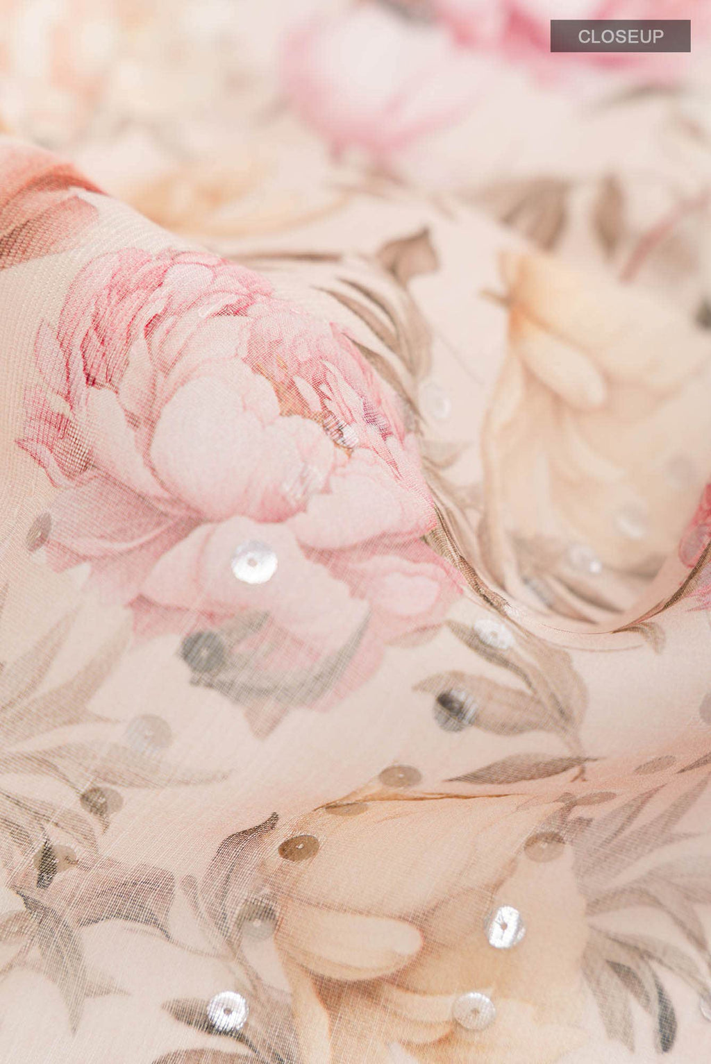 Peach Bhagalpuri Tussar Silk Saree