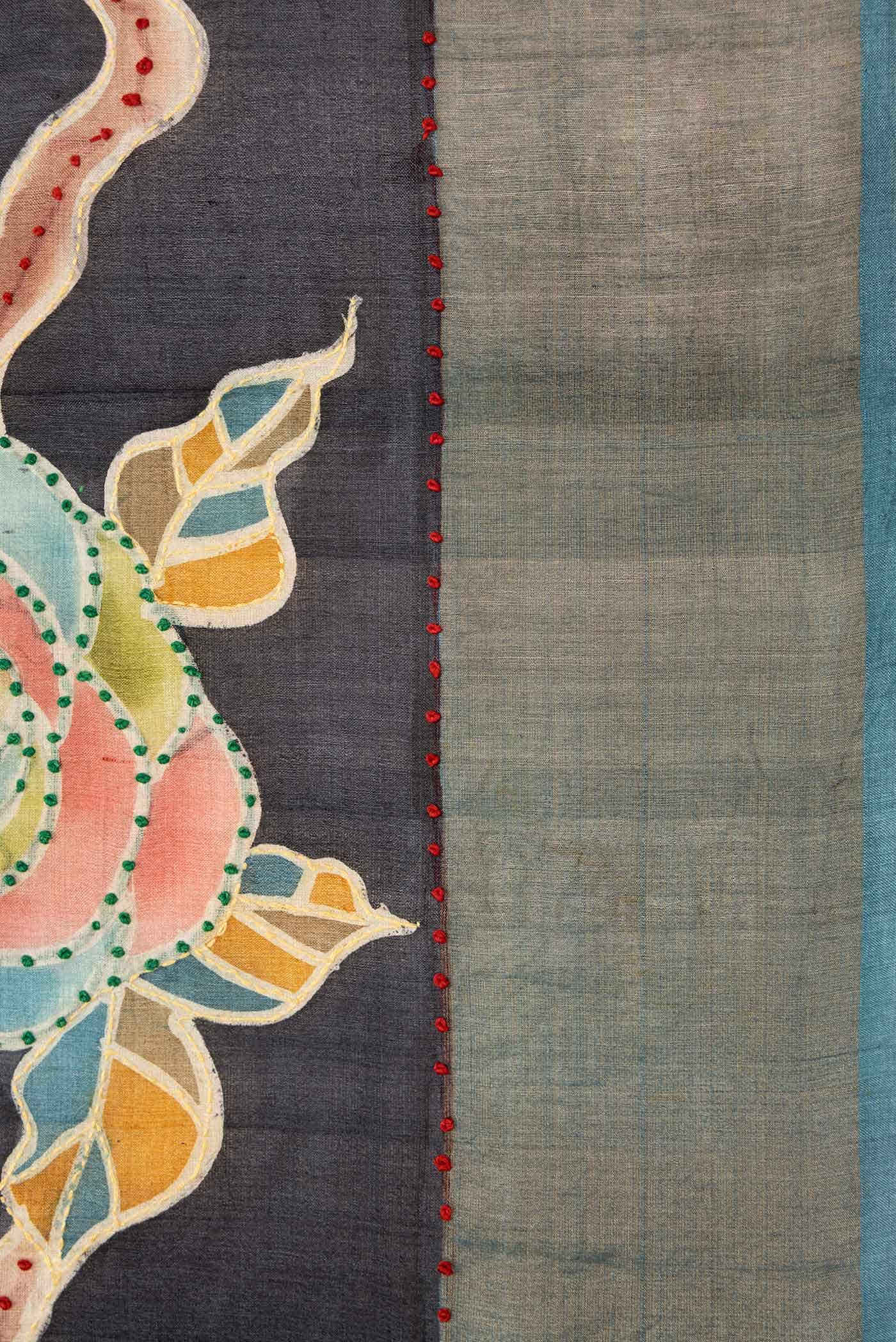Green Dual Tone Tussar Silk Saree