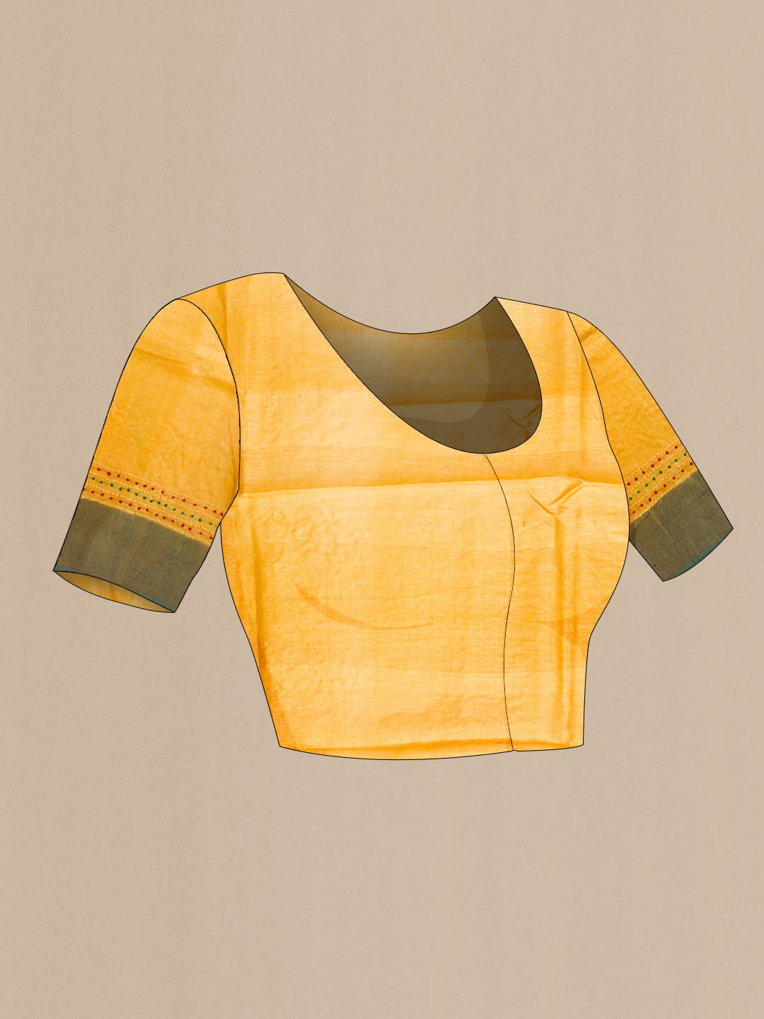 Brown Dual Tone Tussar Silk Saree