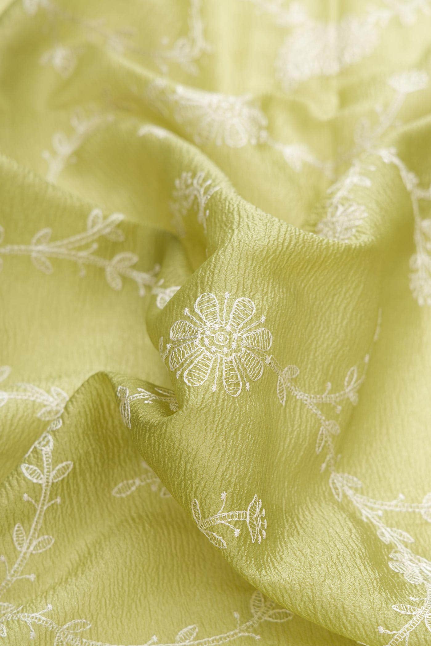 Green Dual Tone Organza Silk Saree