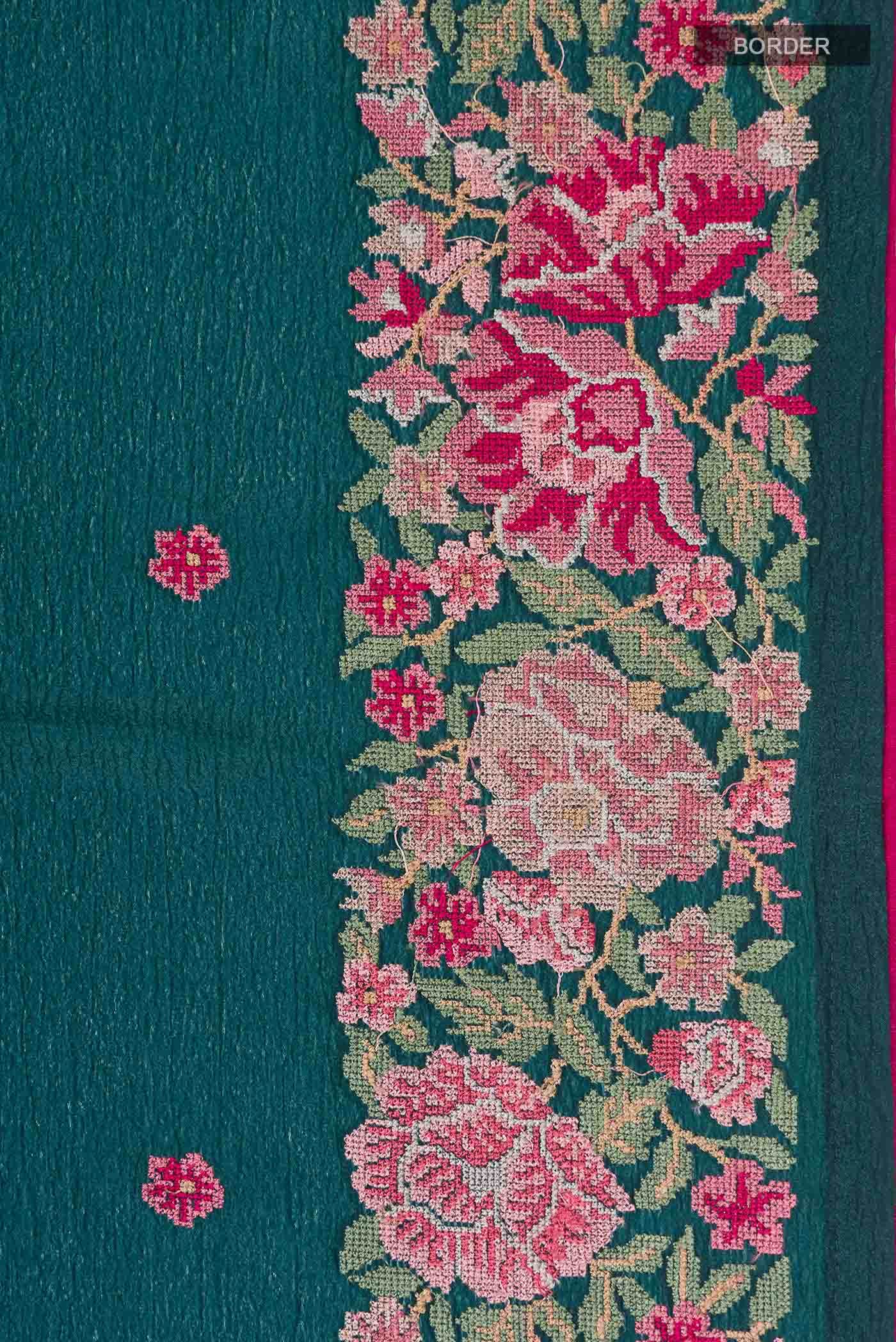 Green Tussar Silk Saree