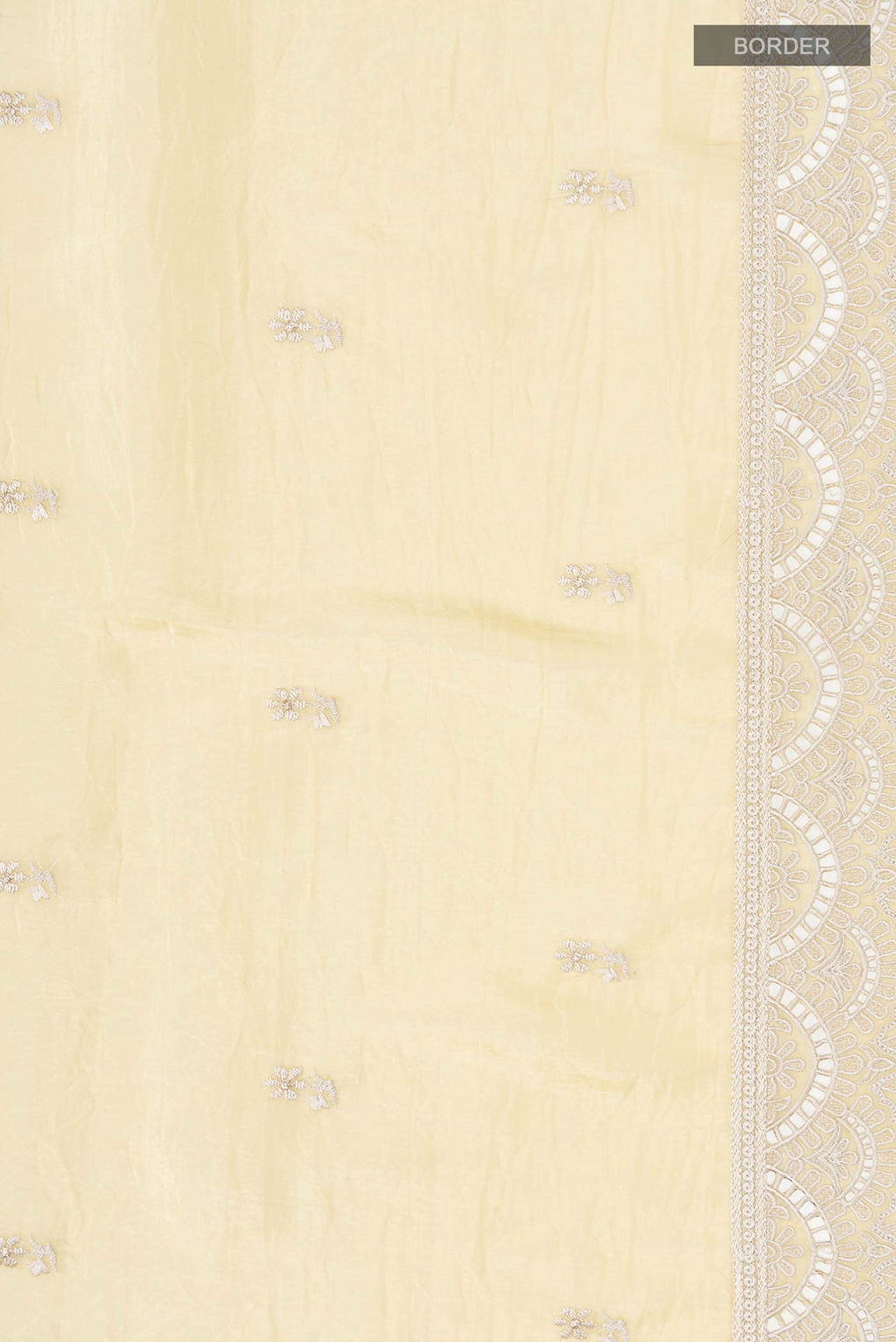 Yellow Satin Silk Saree