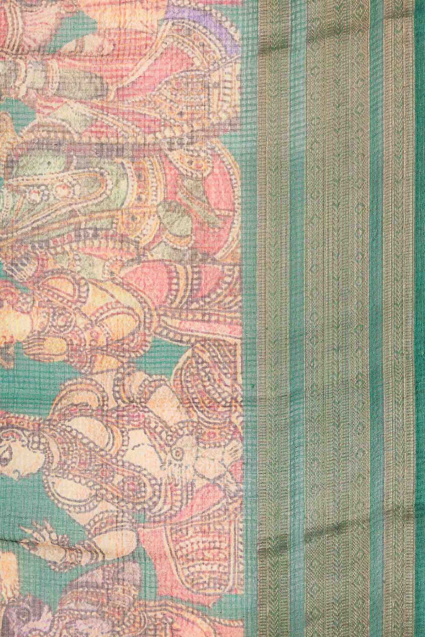 Green Dual Tone Kota Silk Saree