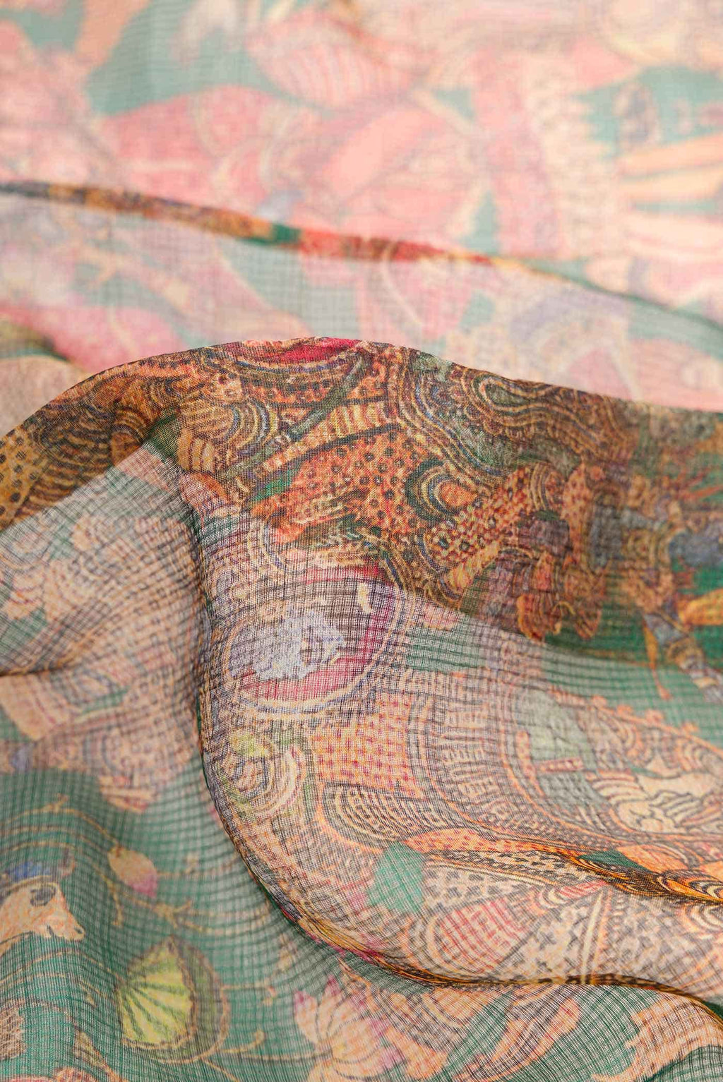 Green Dual Tone Kota Silk Saree