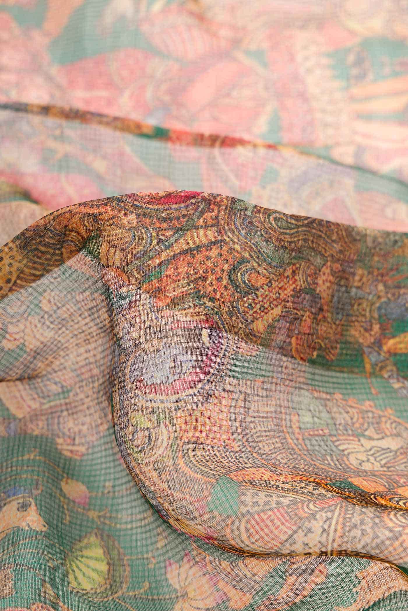 Green Dual Tone Kota Silk Saree