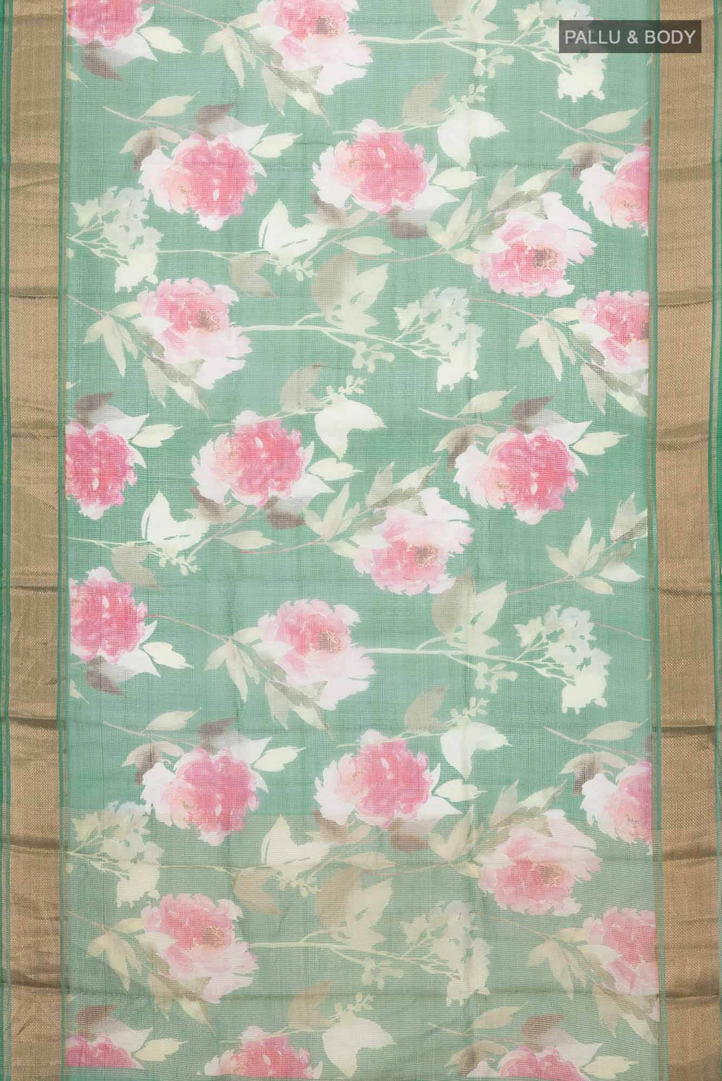 Green Bhagalpuri Tussar Silk Saree