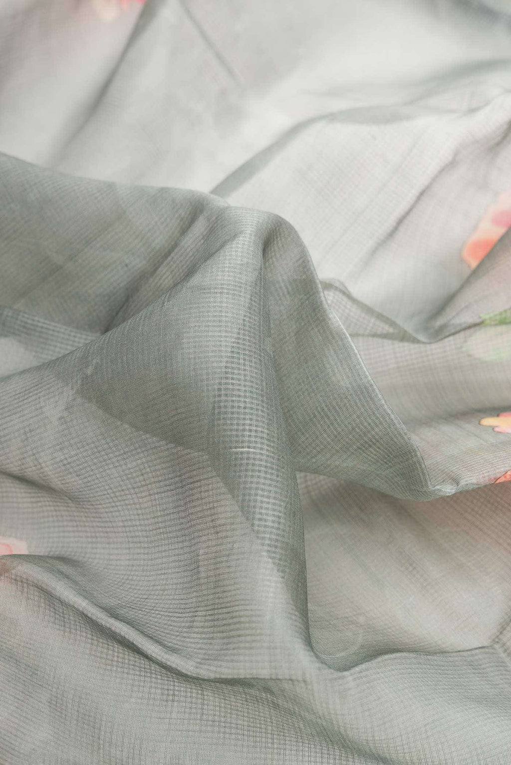 Grey Dual Tone Kota Silk Saree