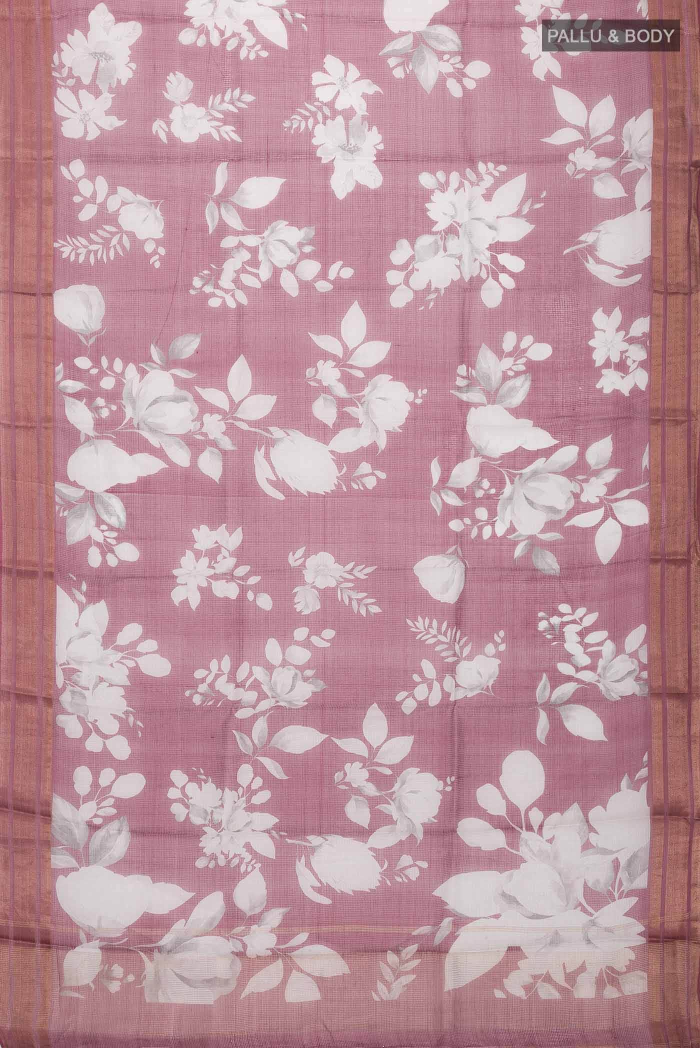 Maroon Tussar Silk Saree