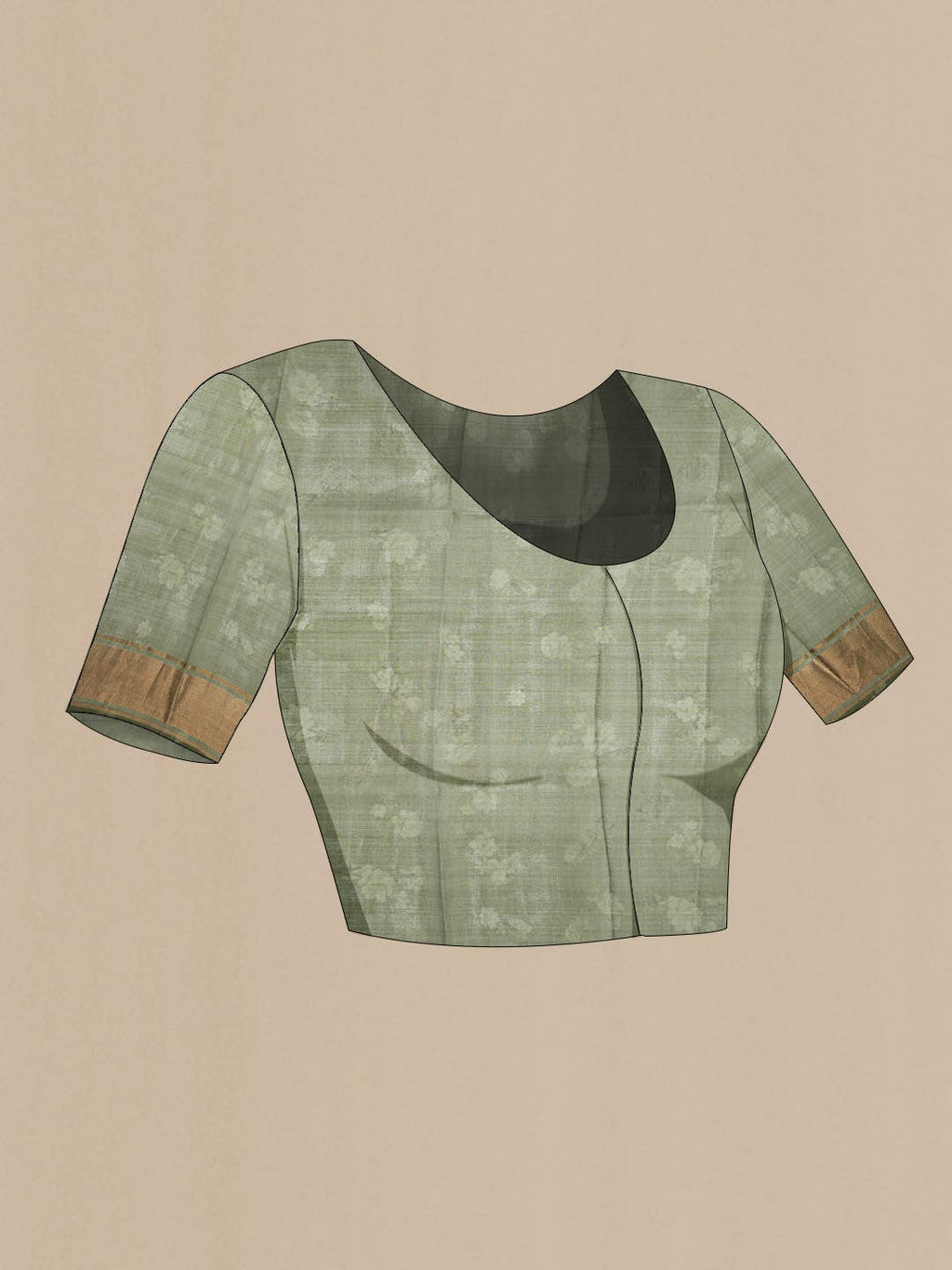 Olive Green Kota Silk Saree