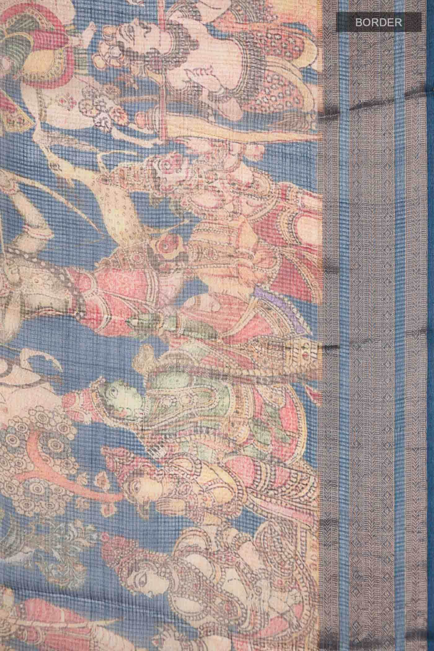 Blue Kota Silk Saree