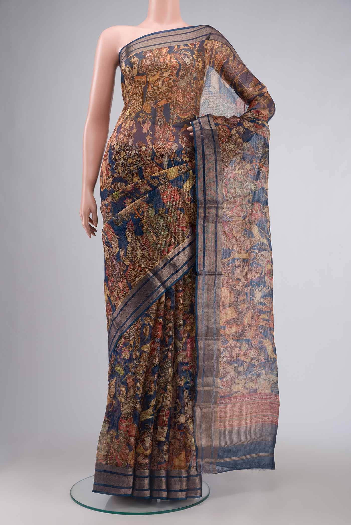 Blue Kota Silk Saree