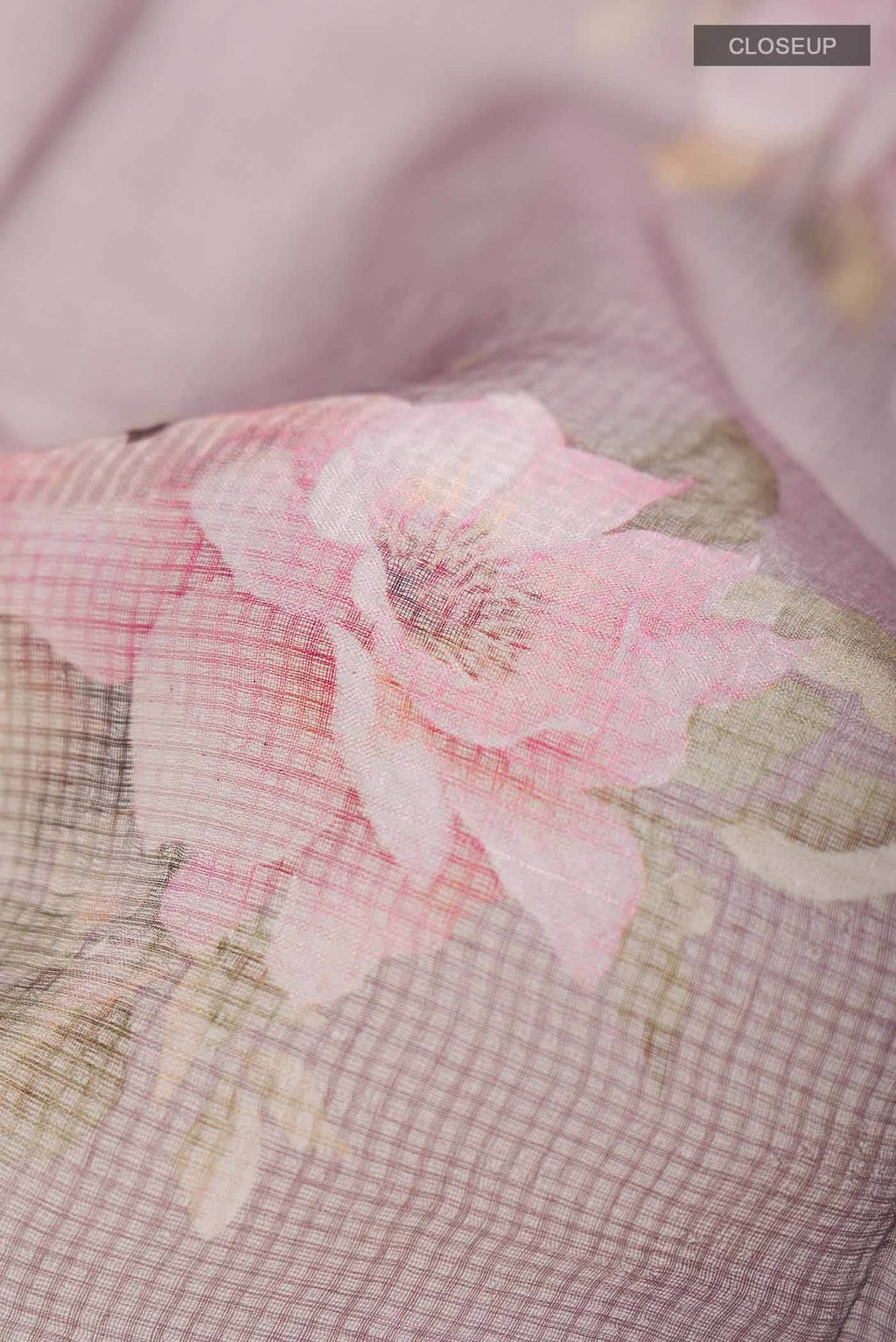 Lavender Tussar Silk Saree