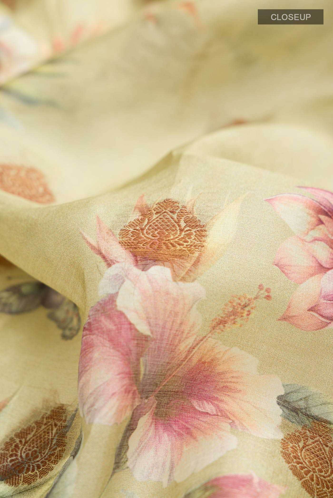Green Tussar Silk Saree