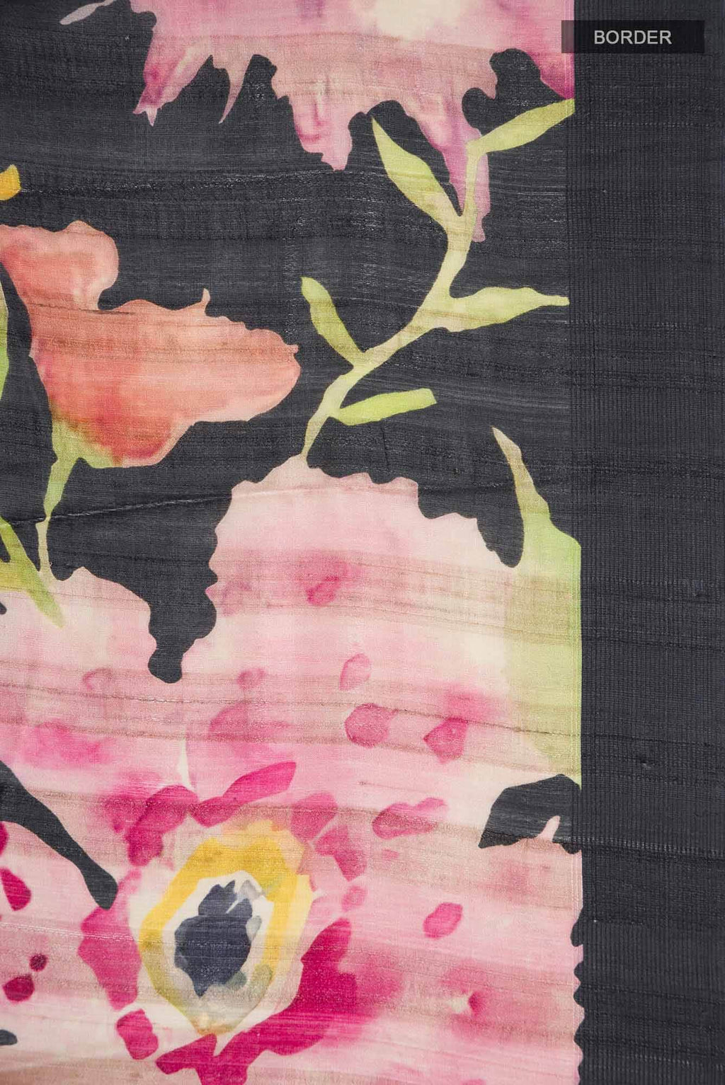 Black Bhagalpuri Tussar Silk Saree