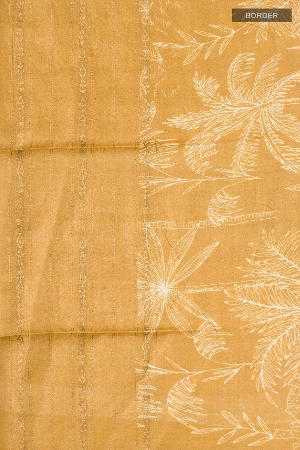 Mustard Tussar Silk Saree