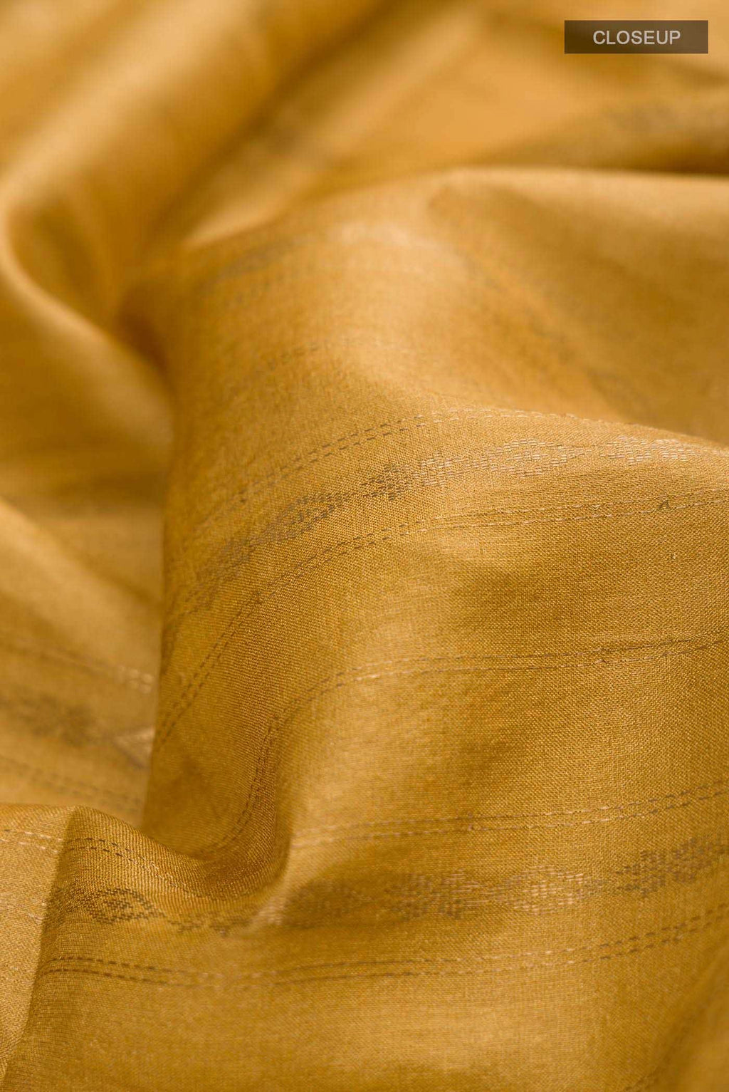Mustard Tussar Silk Saree