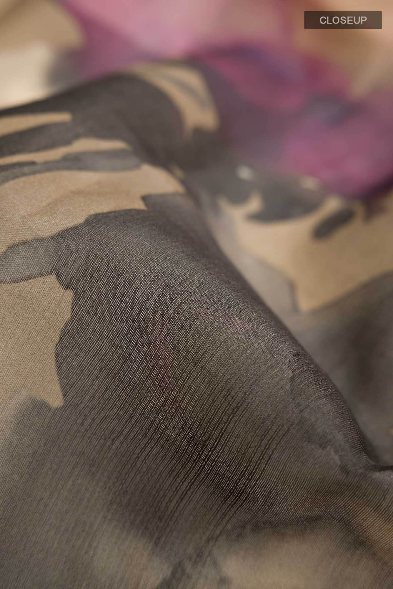 Dark Beige Bhagalpuri Tussar Silk Saree