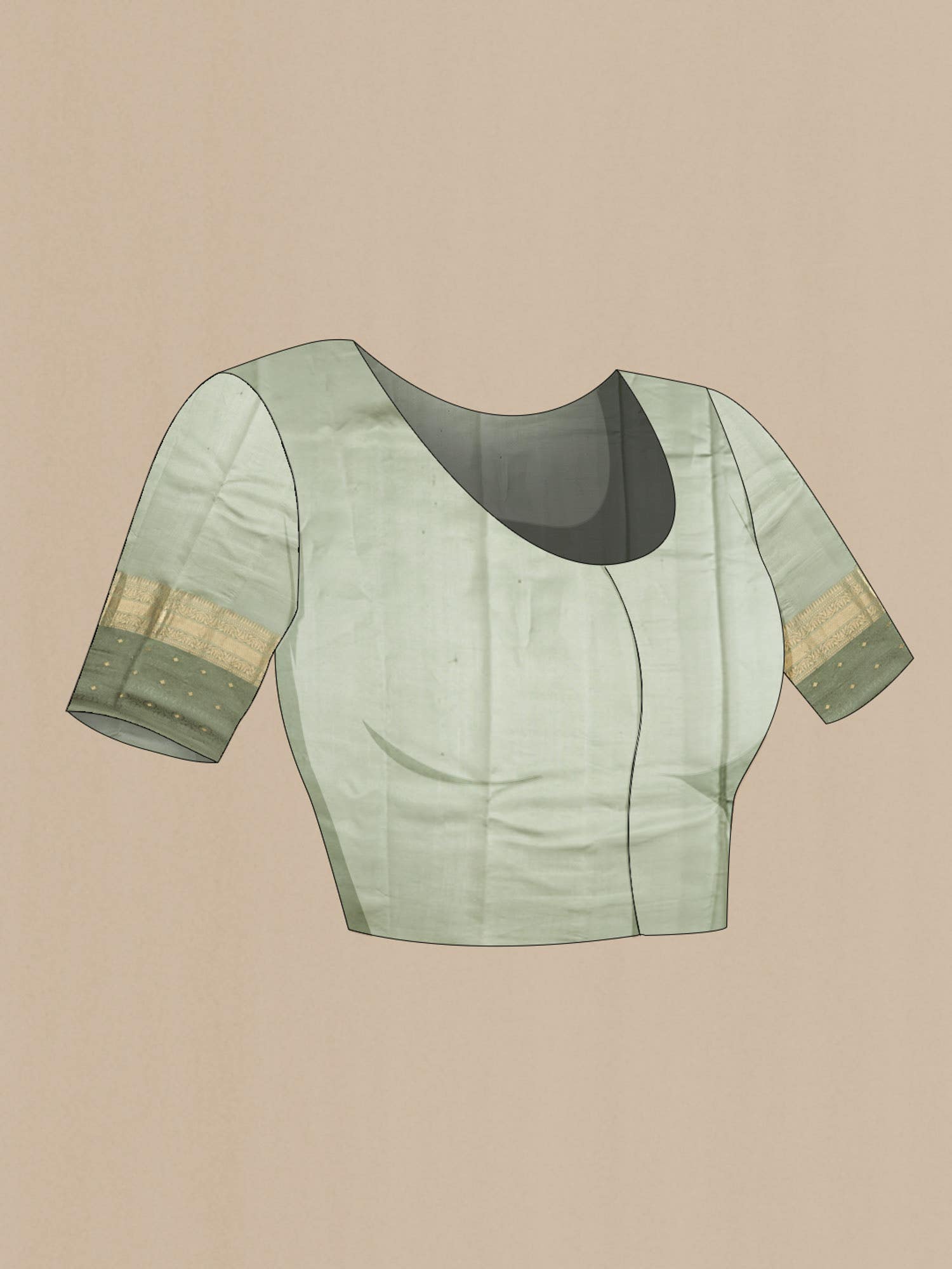 Sage Green Banarasi Raw Silk Saree
