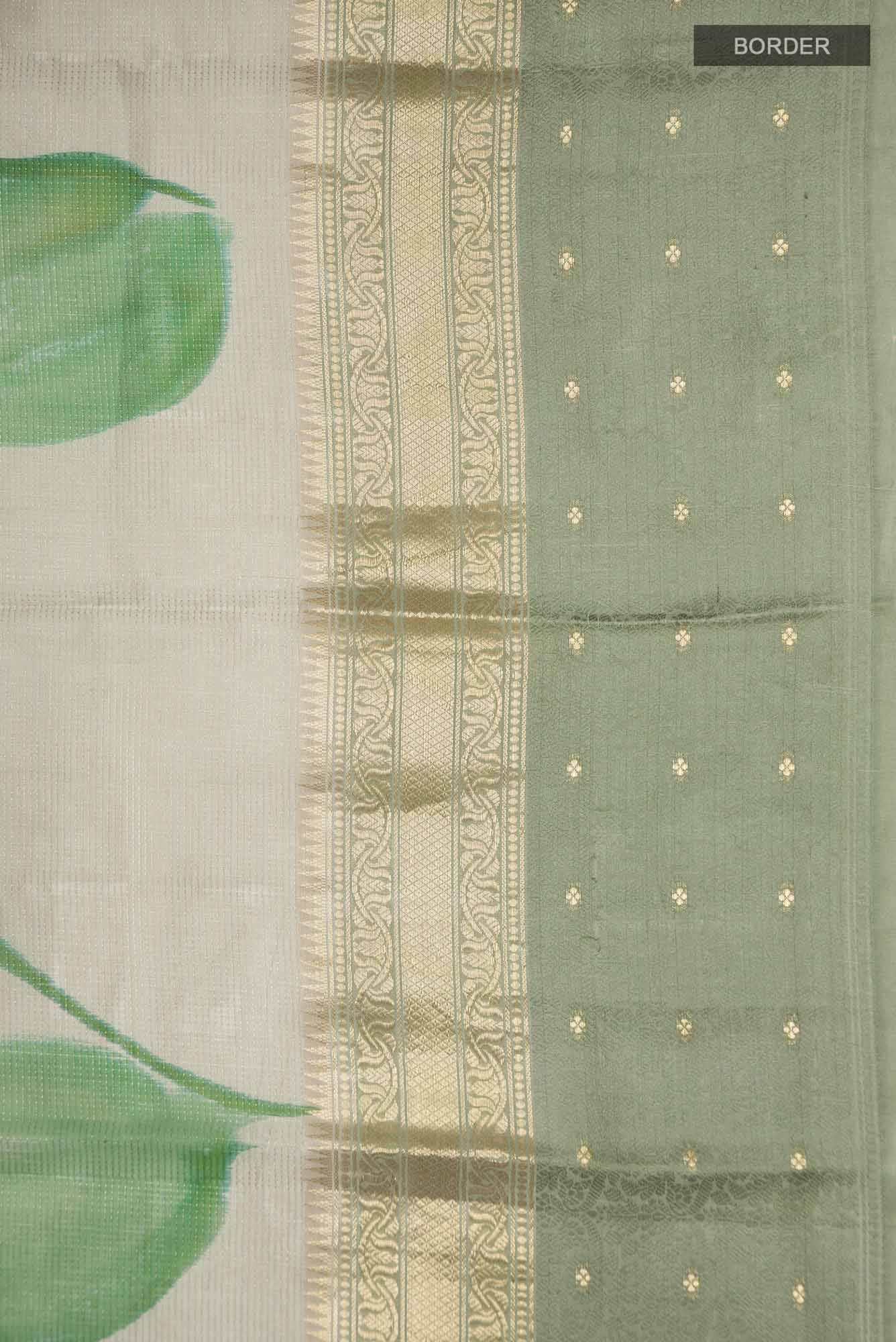 Sage Green Banarasi Raw Silk Saree