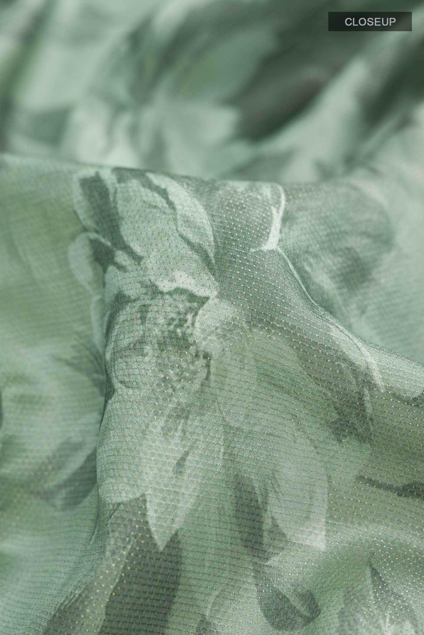 Green Tussar Silk Saree