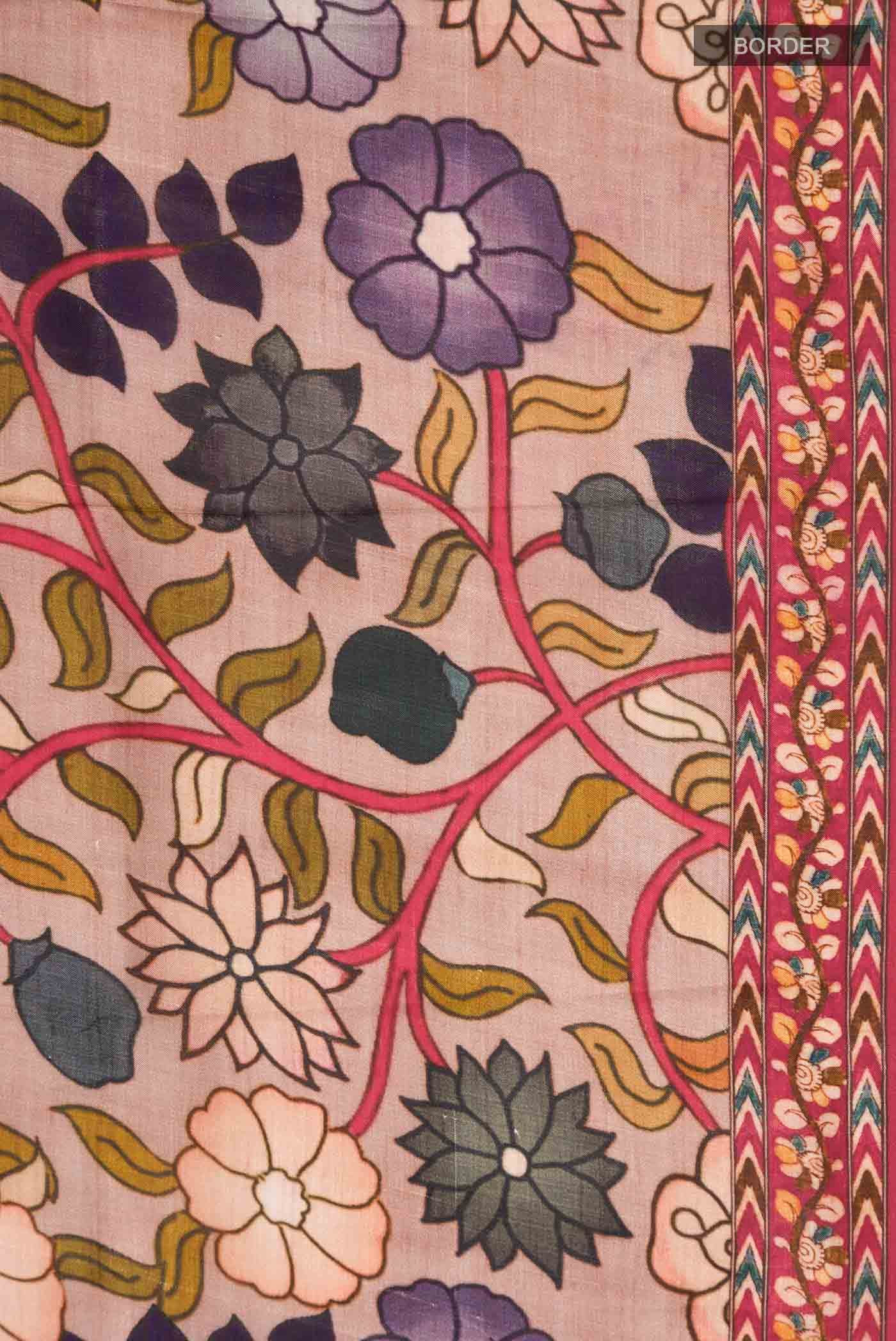 Mauve Tussar Silk Saree