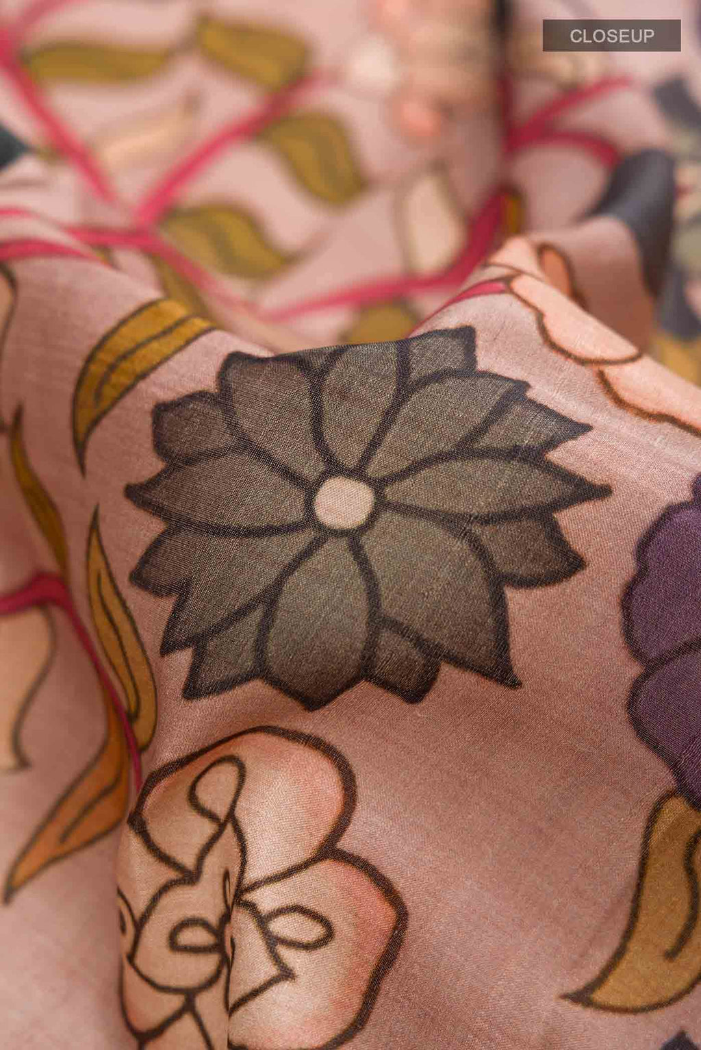 Mauve Tussar Silk Saree