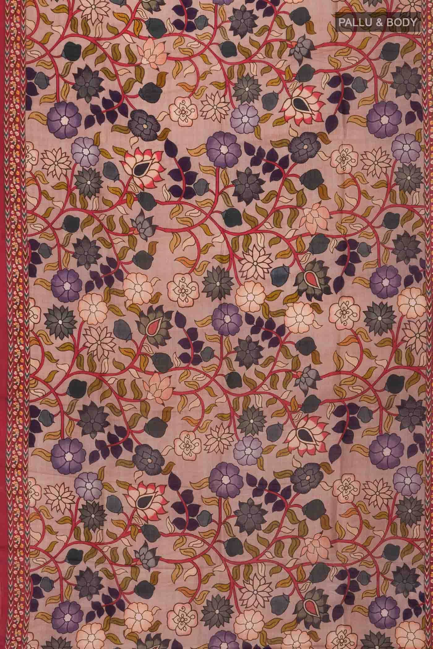 Mauve Tussar Silk Saree