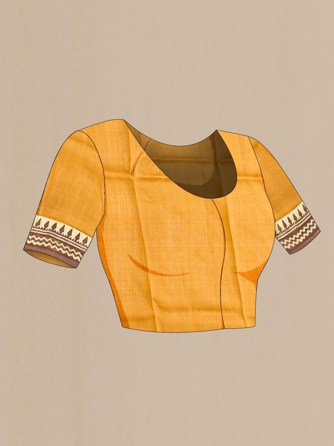 Cream Tussar Silk Saree