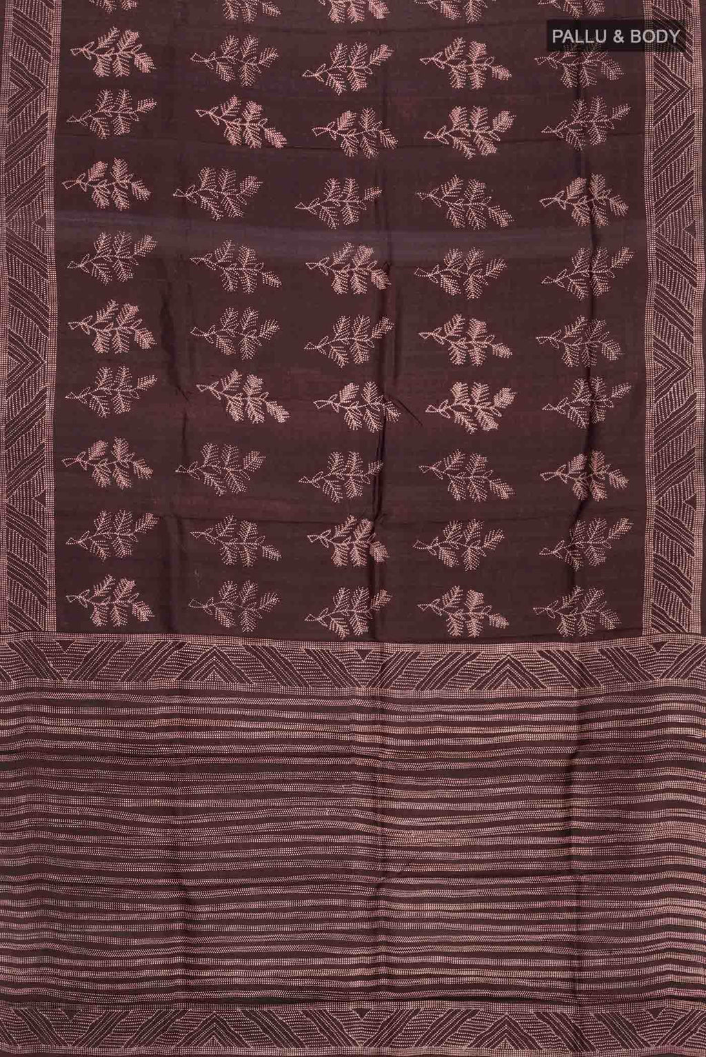 Brown Tussar Silk Saree