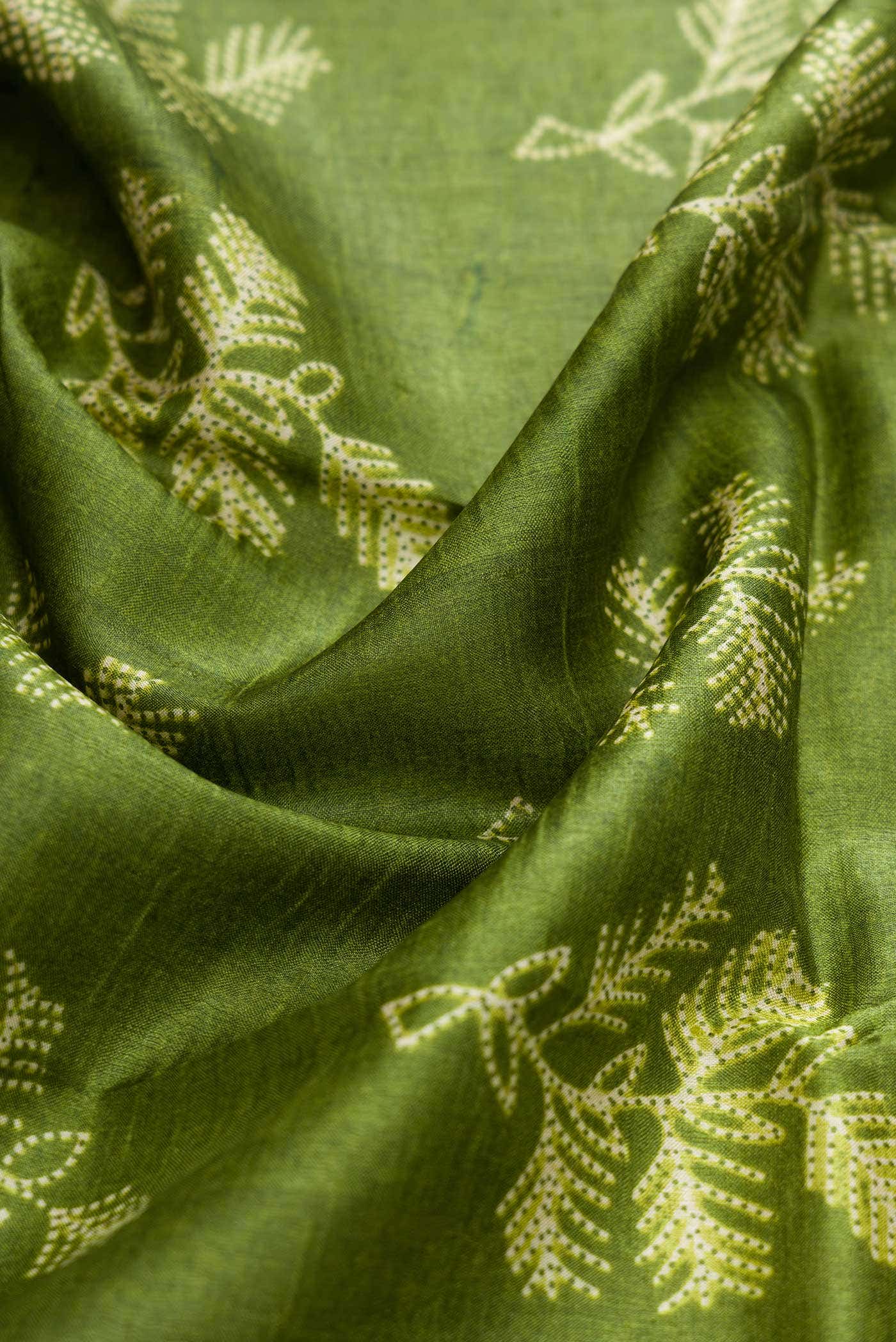 Green Dual Tone Tussar Silk Saree